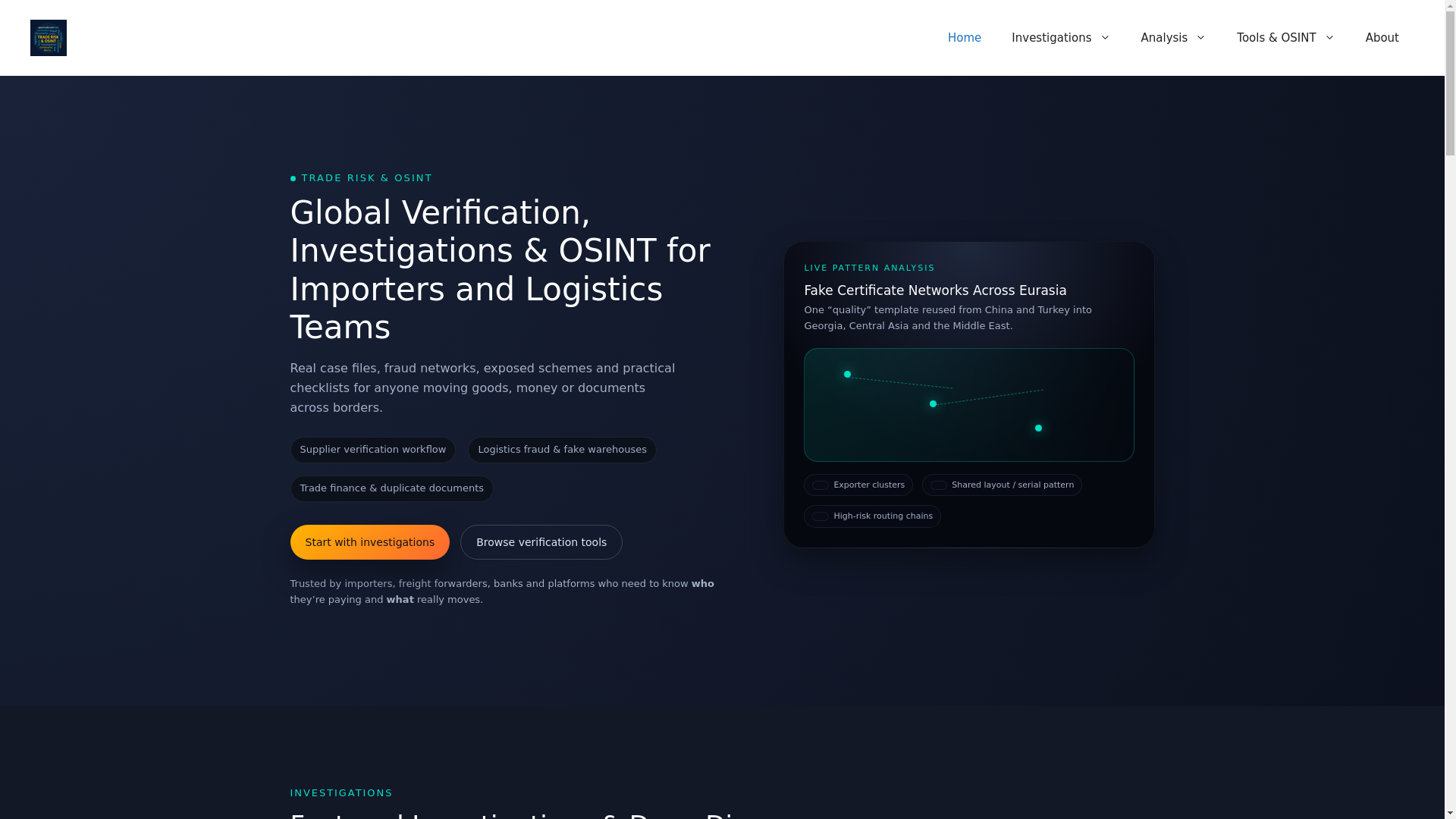 website screenshot of https://scamintel.report/