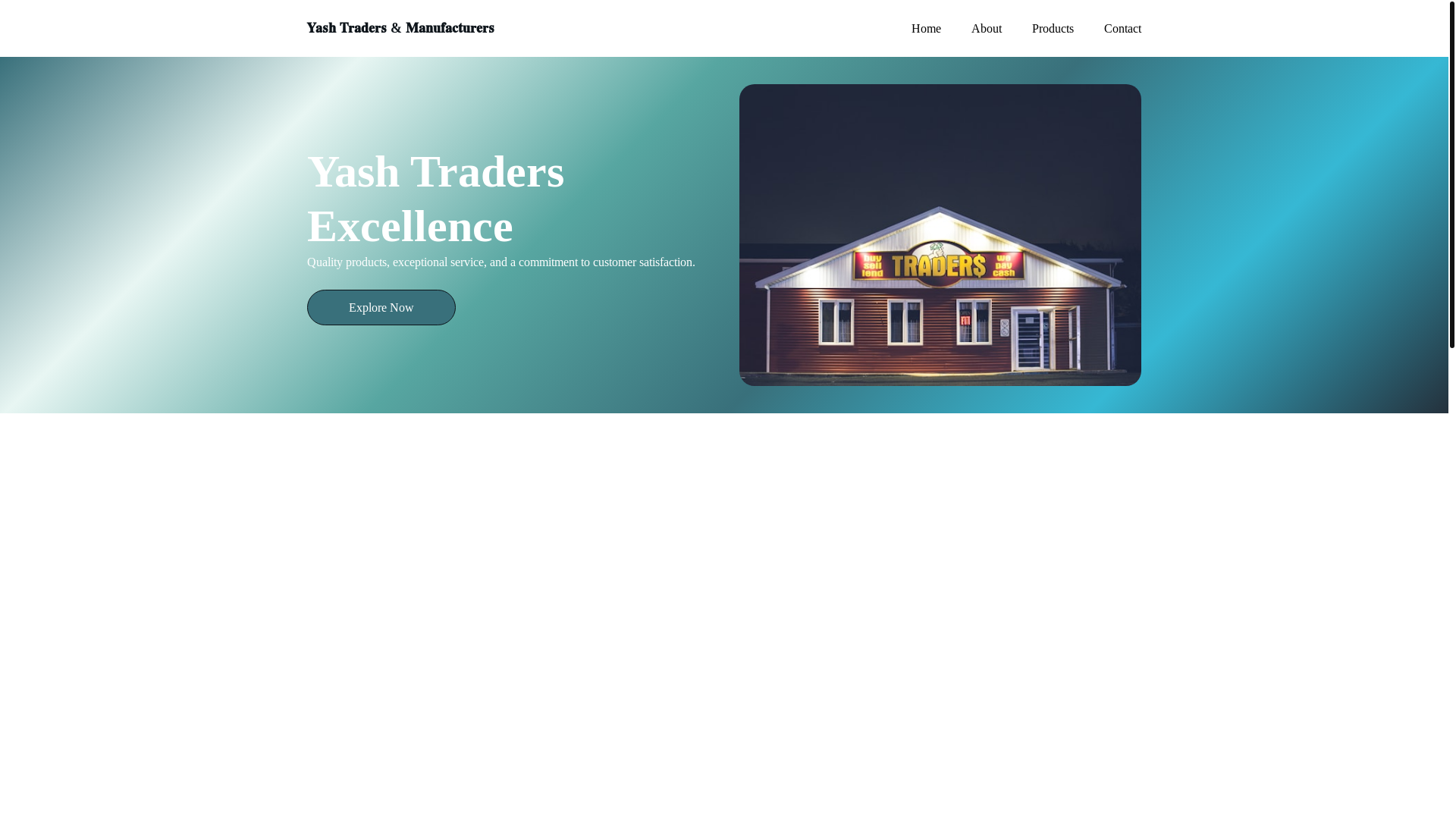 website screenshot of https://yashtradersandmanufacturers.in/