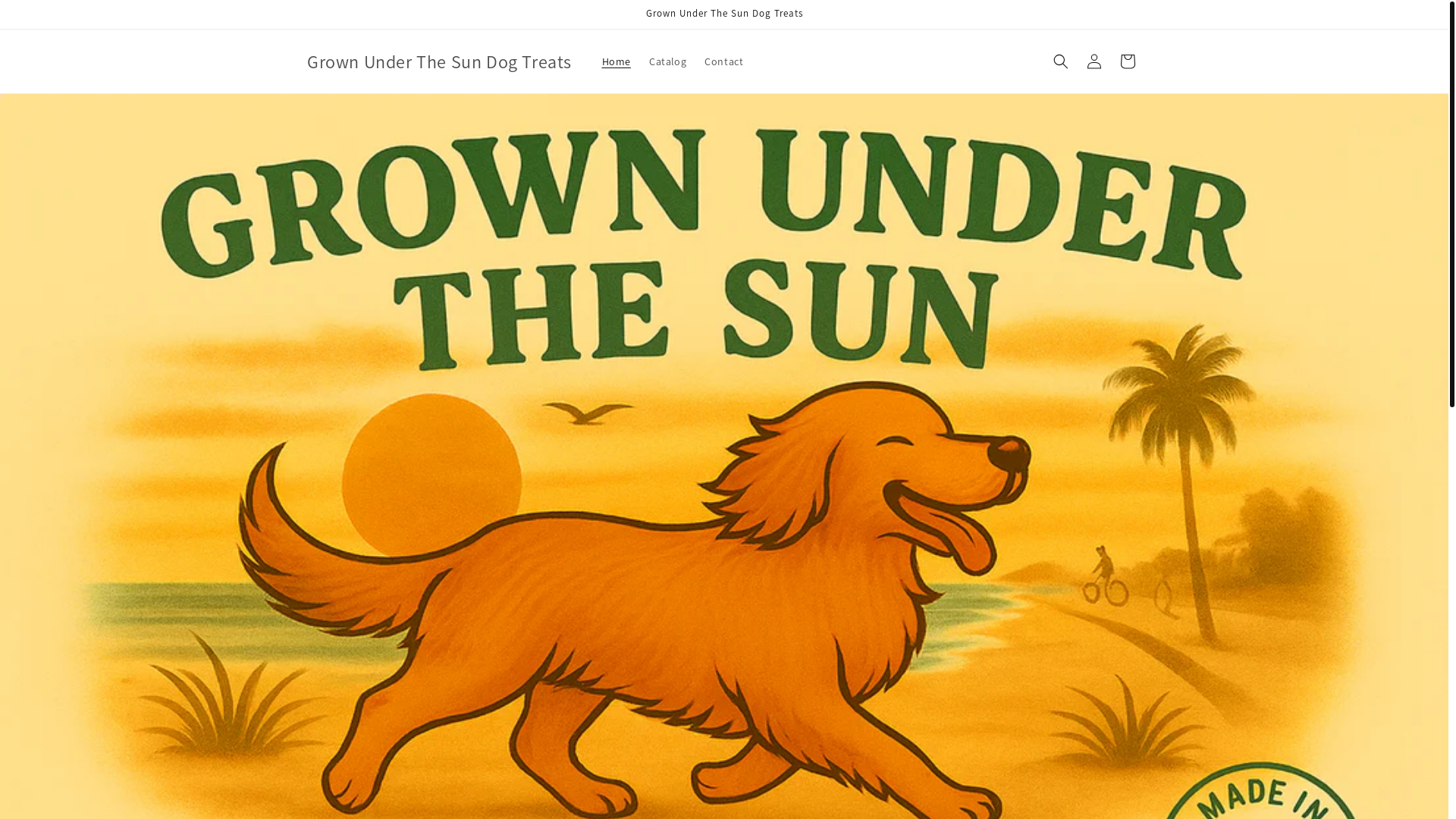 website screenshot of https://grownunderthesun.com/