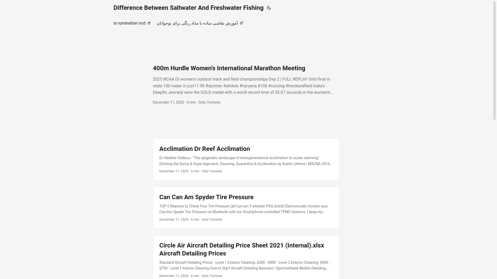 website screenshot of https://differencebetweensaltwaterandfreshwaterfishing.pages.dev/