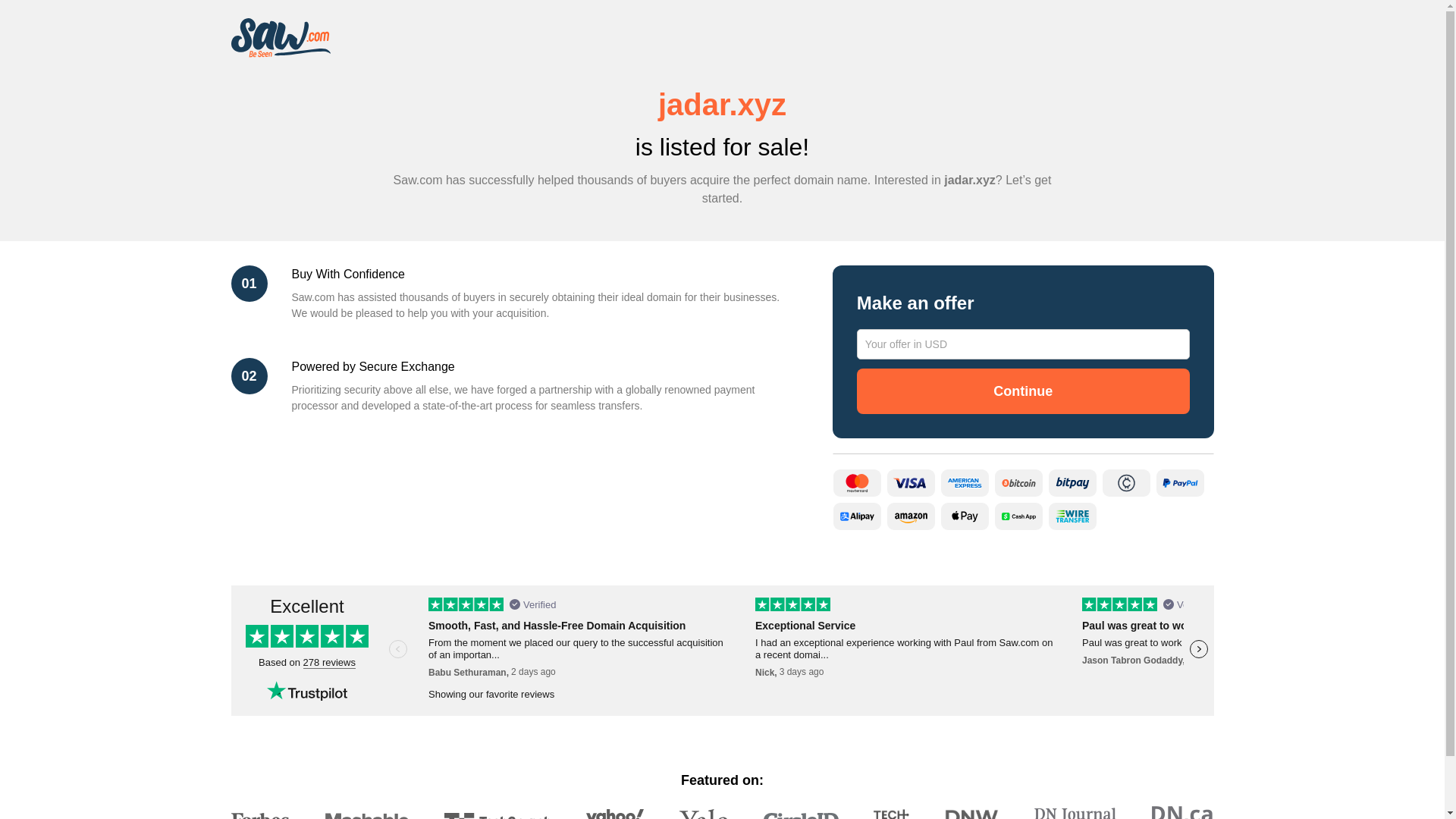website screenshot of https://jadar.xyz/