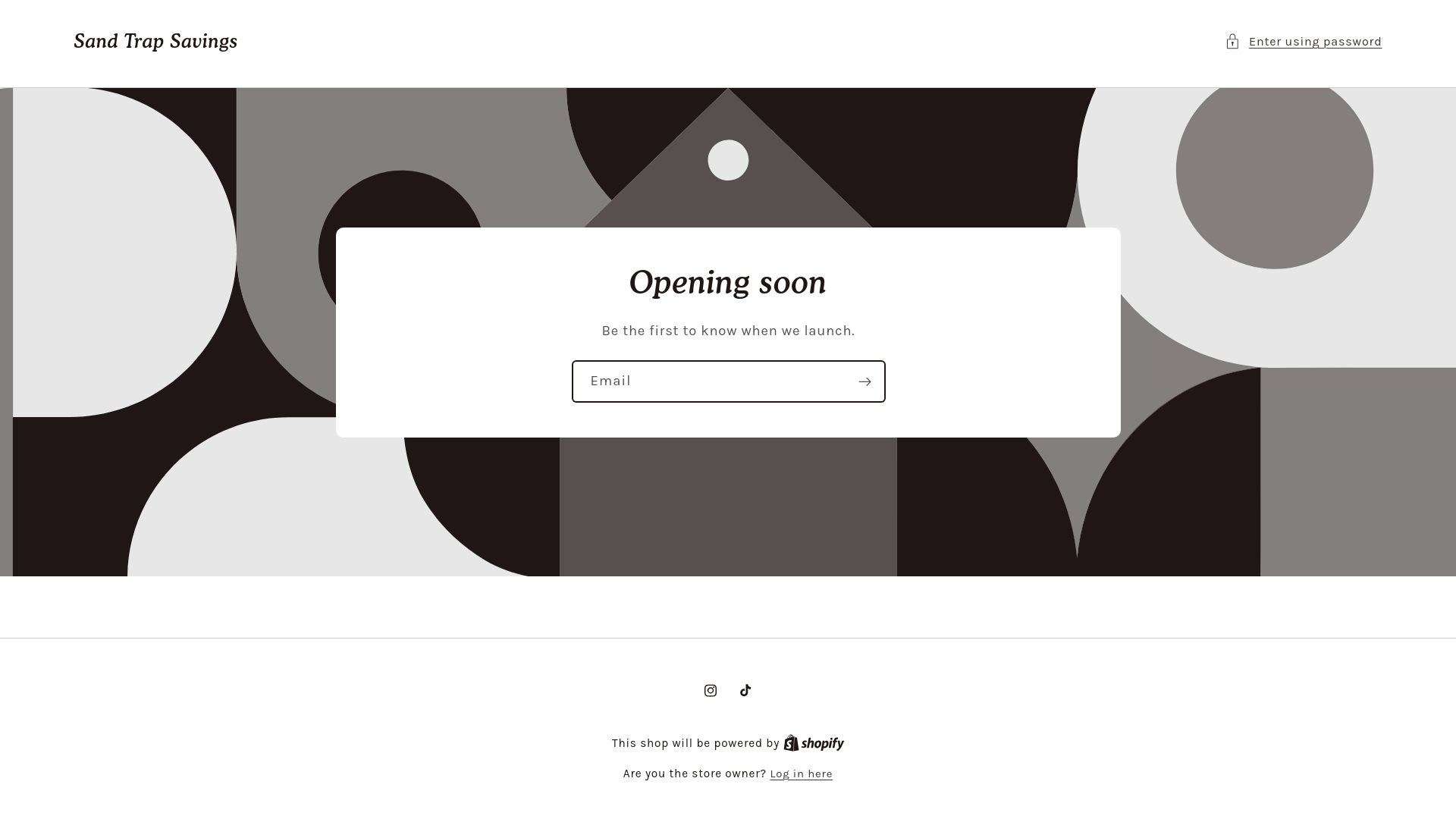 website screenshot of https://sandtrapsavings.com/