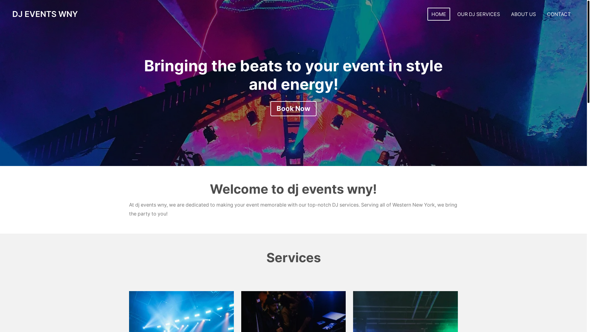 website screenshot of https://djeventswny.com/
