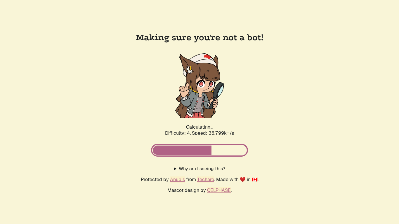 website screenshot of https://anubis.techaro.lol/