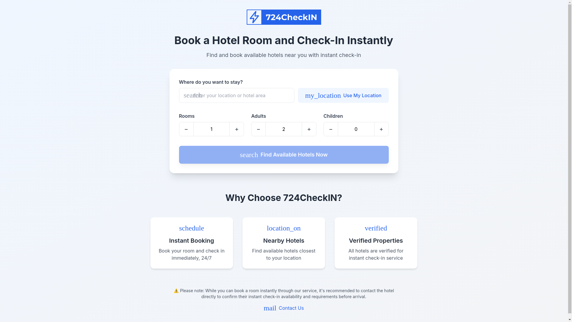 website screenshot of https://724checkin.pages.dev/
