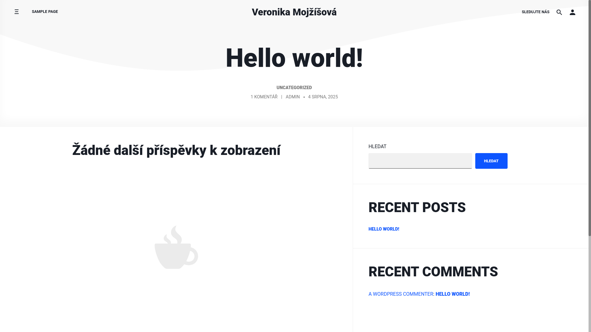 website screenshot of https://veronikamojzisova.cz/