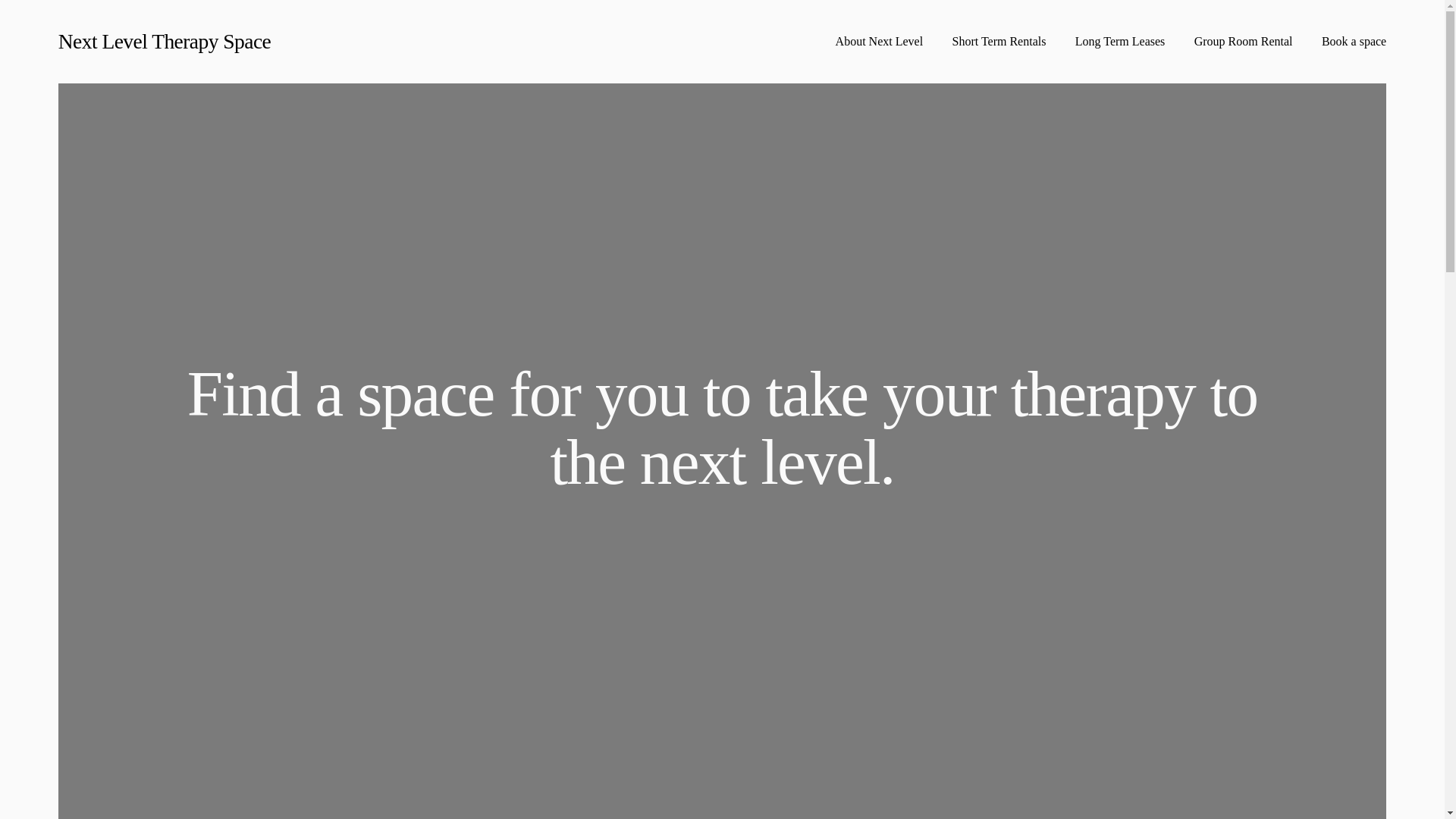 website screenshot of https://nextleveltherapyspace.com/