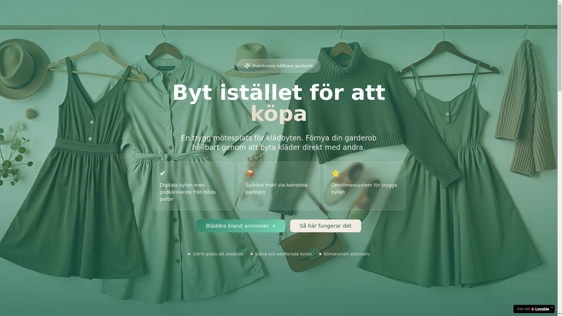 website screenshot of https://kladbyte.com/