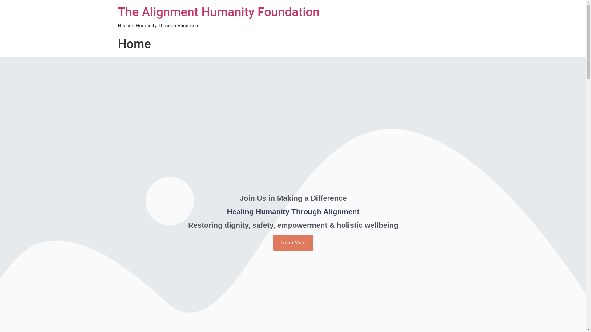 website screenshot of https://alignmenthumanity.org/