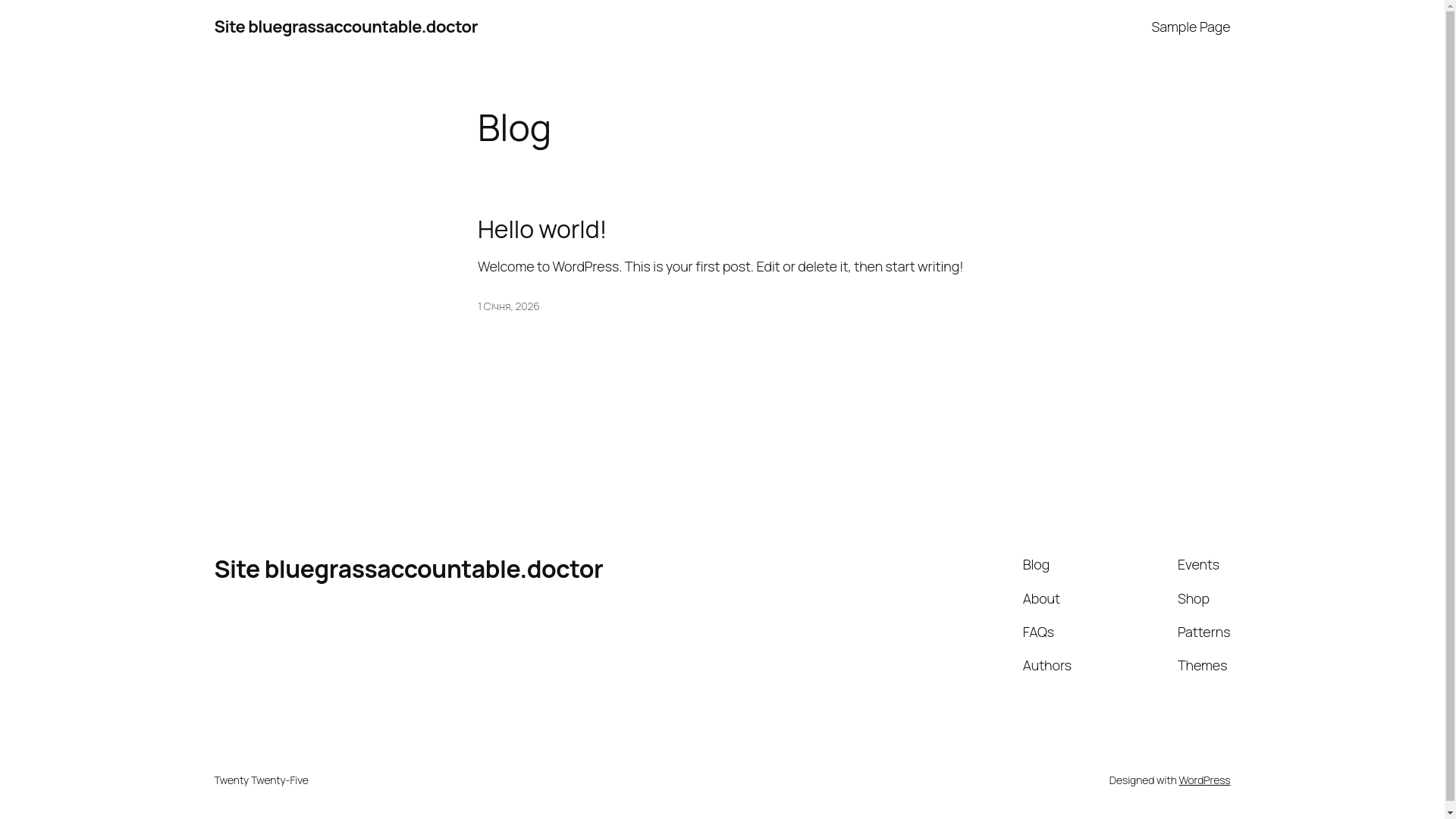 website screenshot of https://bluegrassaccountable.doctor/