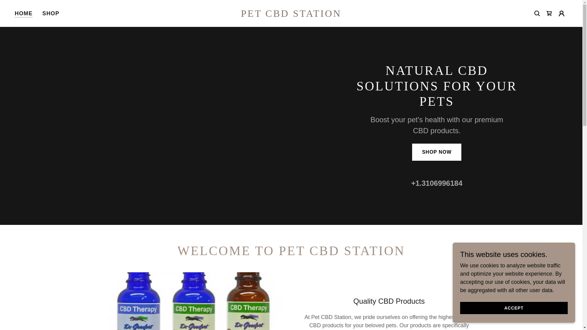 website screenshot of https://petcbdstation.com/