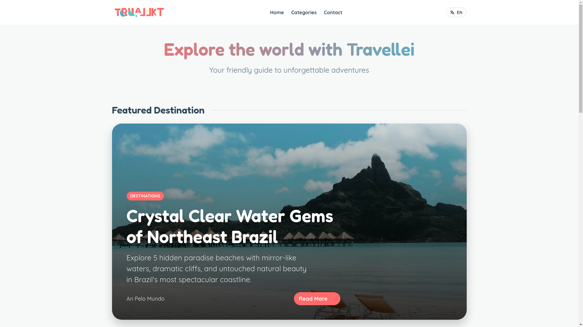 website screenshot of https://travellei-blog.pages.dev/