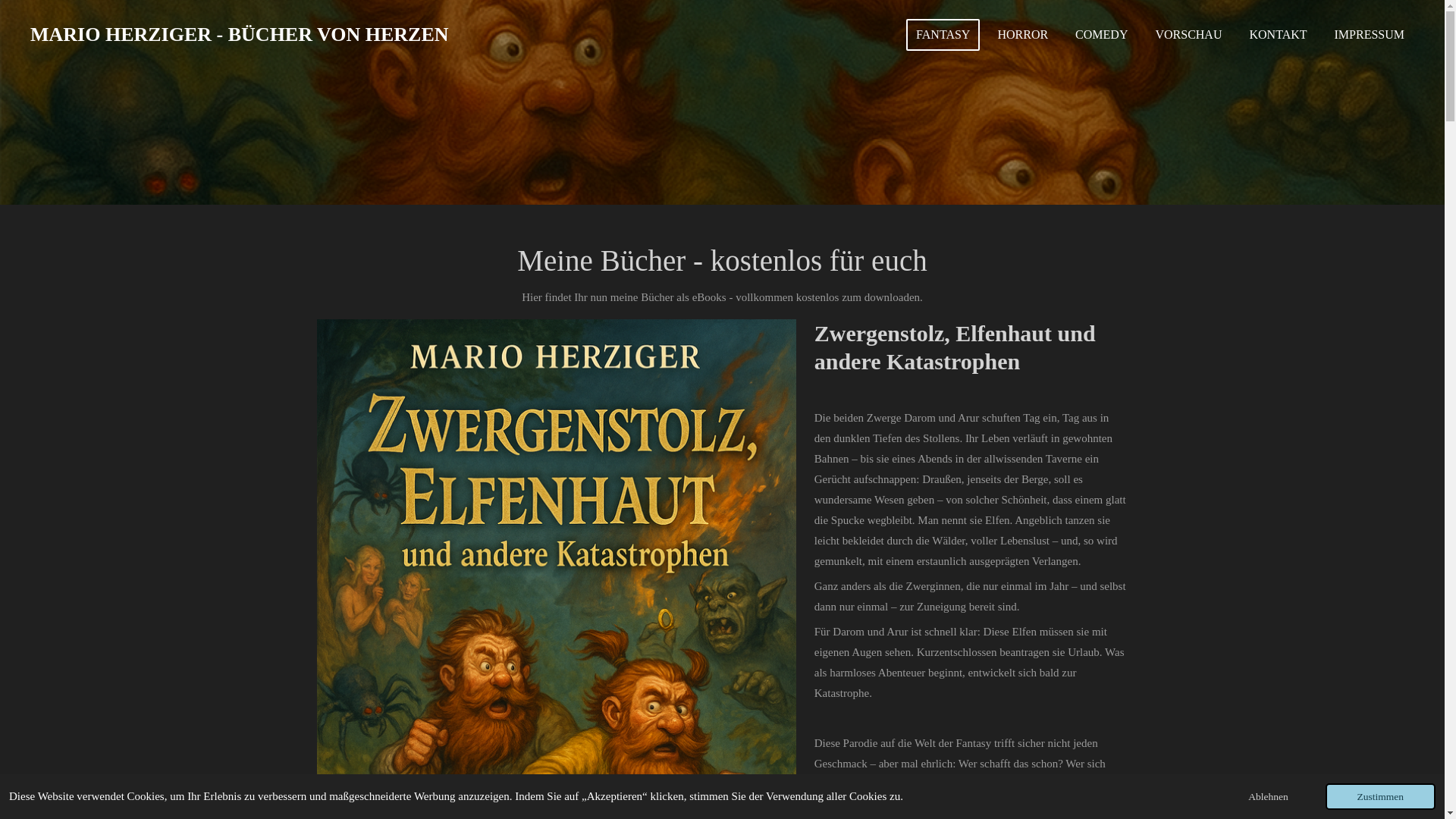 website screenshot of https://mario-herziger.de/
