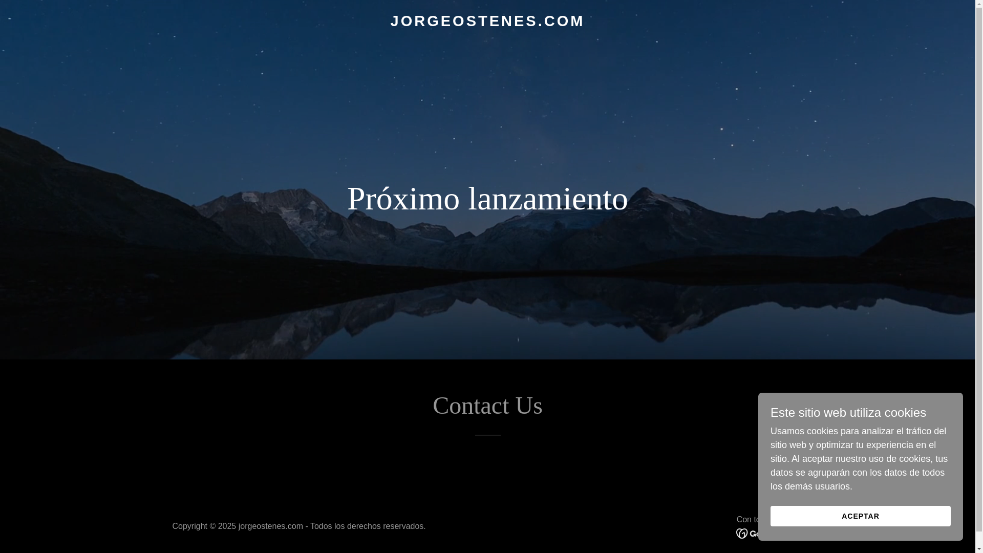 website screenshot of https://jorgeostenes.com/