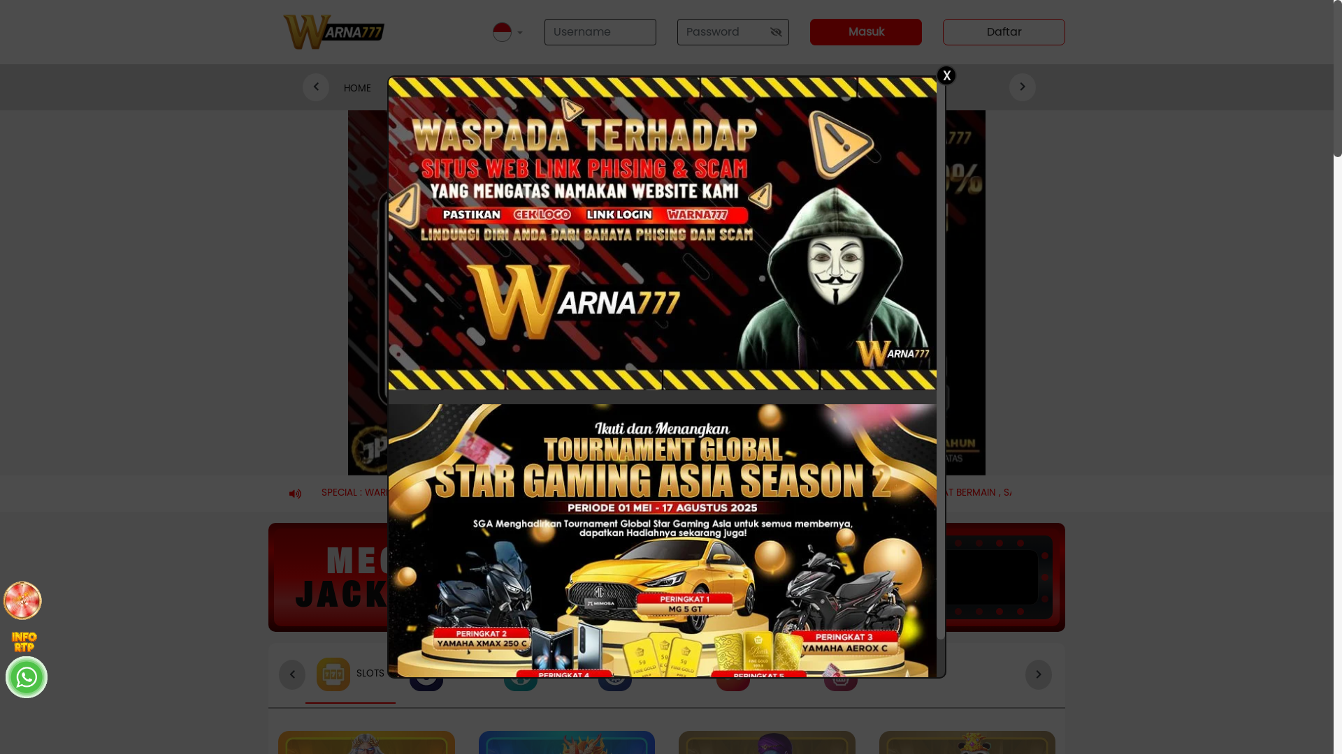 website screenshot of https://56warna777.com/