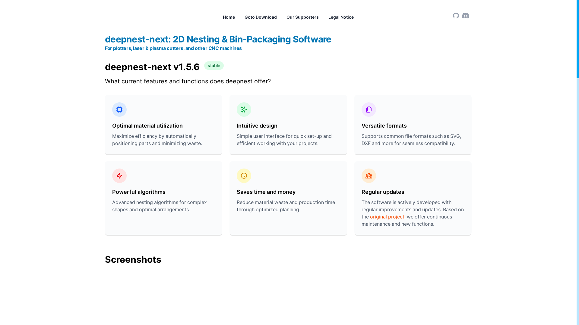 website screenshot of https://deepnest-net.pages.dev/