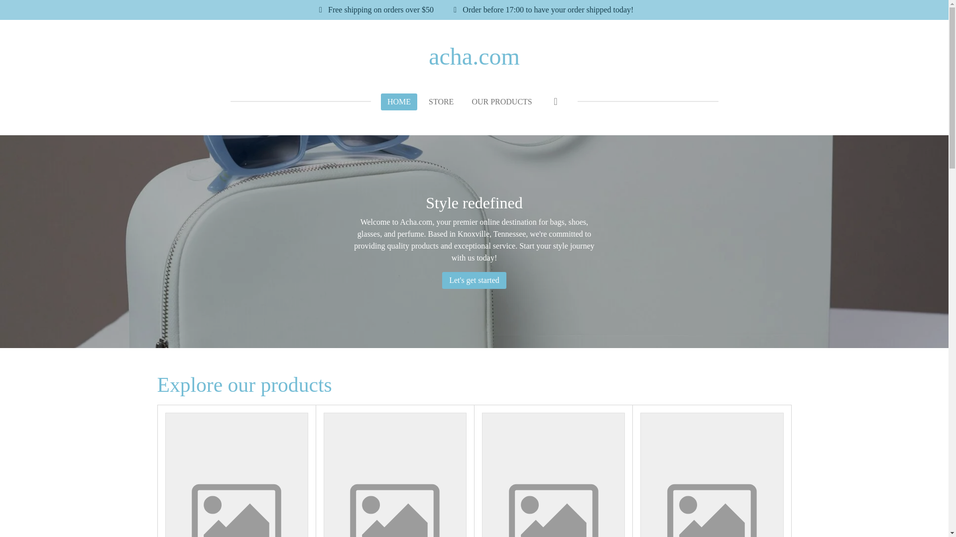website screenshot of https://shoeacha.com/