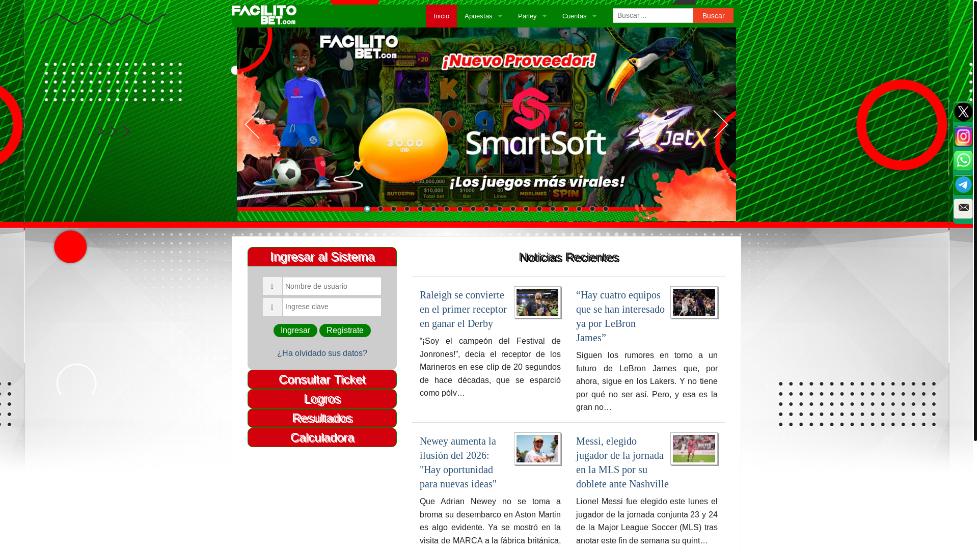 website screenshot of https://facilitobet.com/