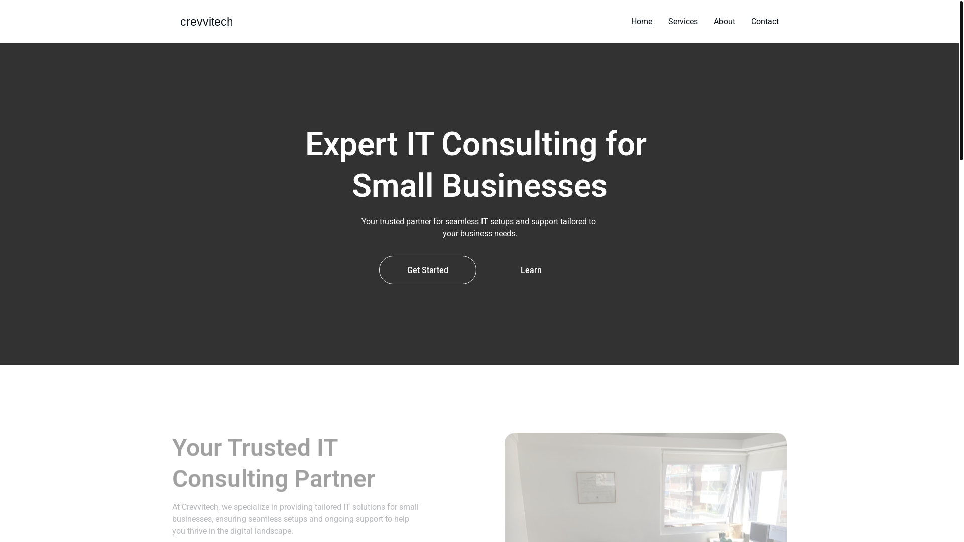website screenshot of https://crevvitech.com/