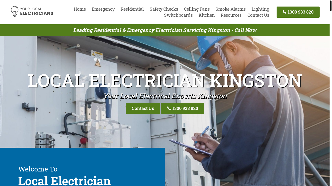 website screenshot of https://kingstonelectrician-com-au.pages.dev/