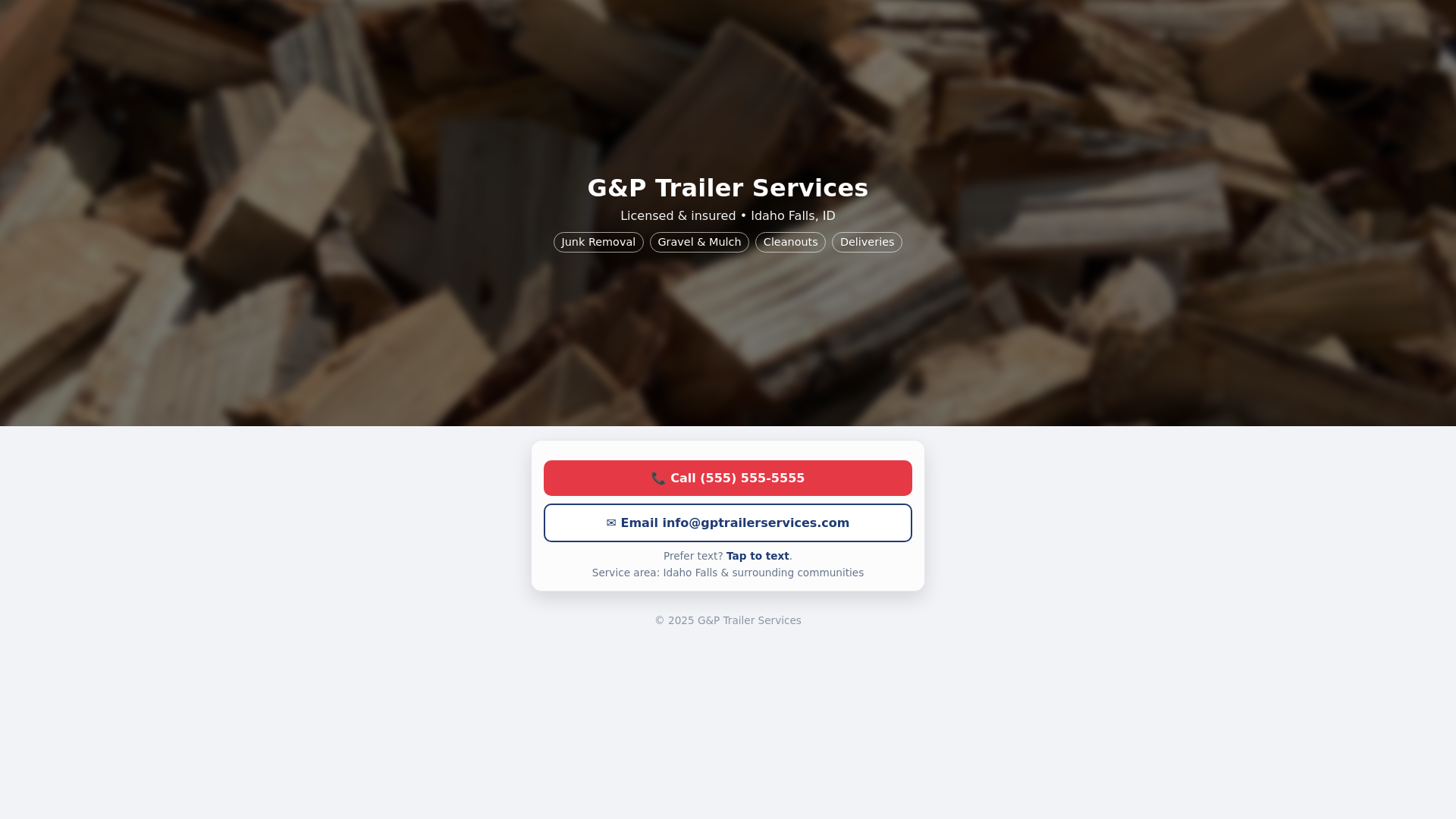 website screenshot of https://gptrailerservices.pages.dev/