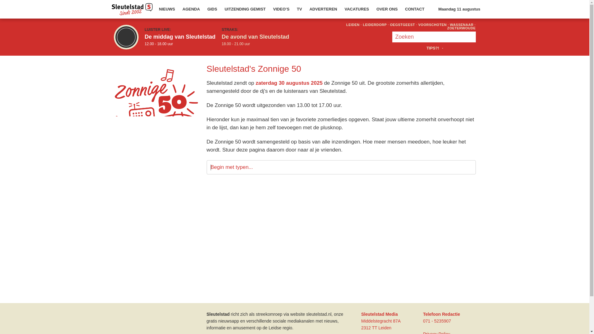 website screenshot of https://zomersevijftig.nl/