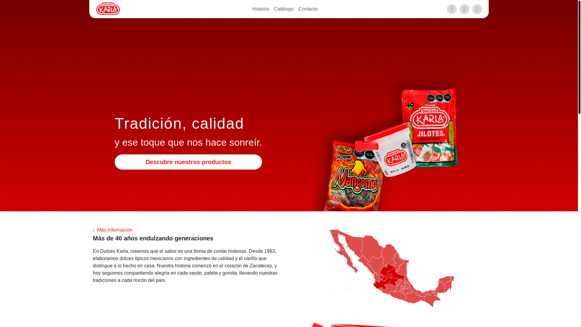 website screenshot of https://dulceskarlamexico.com/