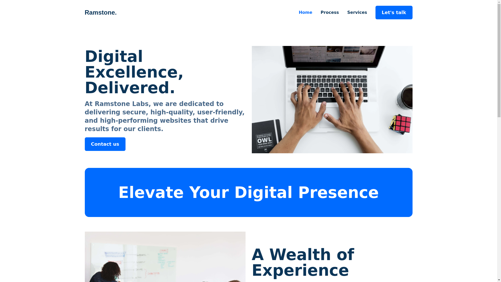 website screenshot of https://ramstone-labs-website.pages.dev/