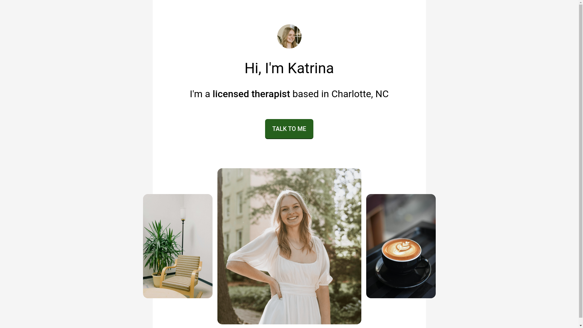 website screenshot of https://katrina.care/