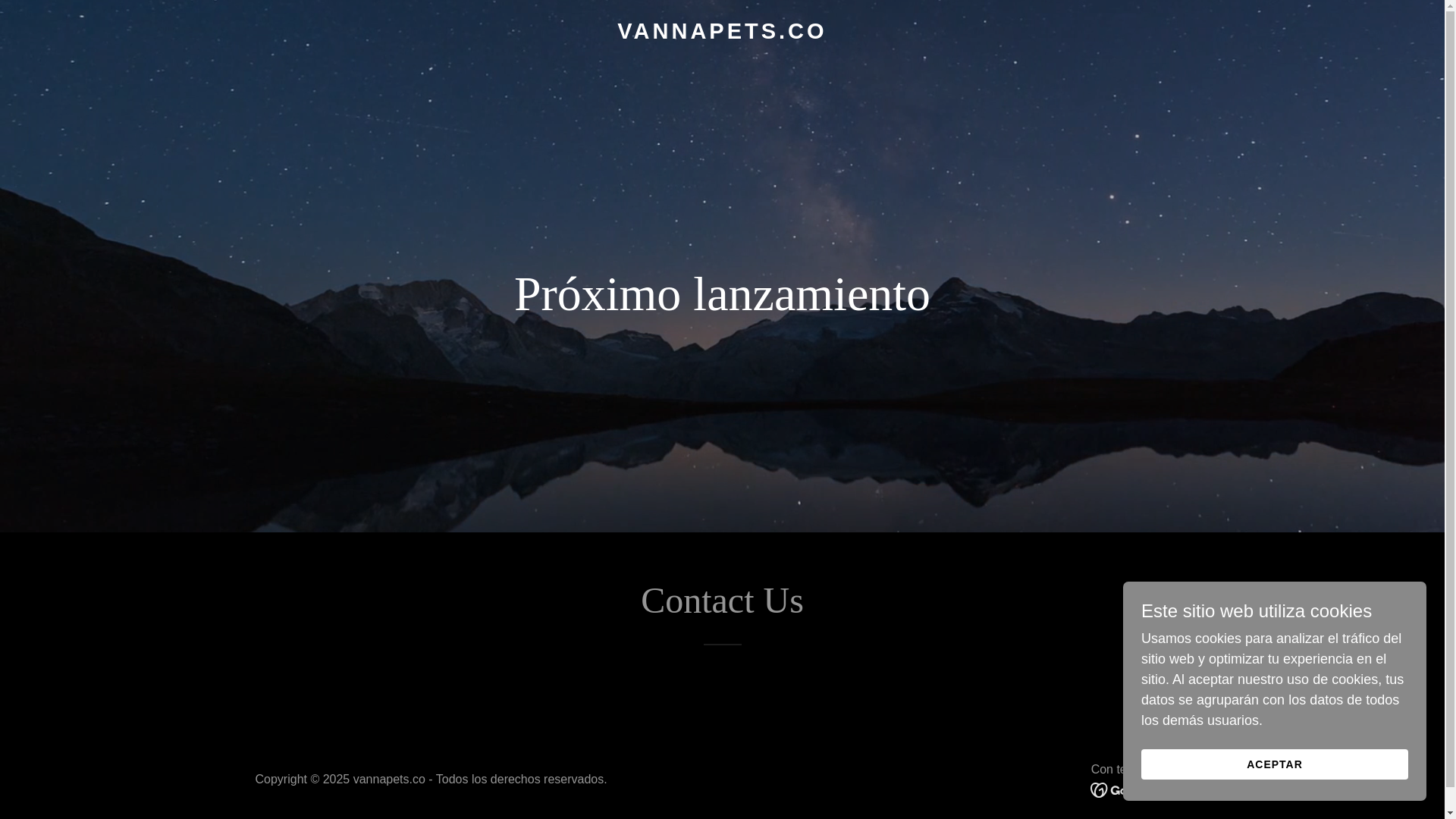 website screenshot of https://vannapets.co/