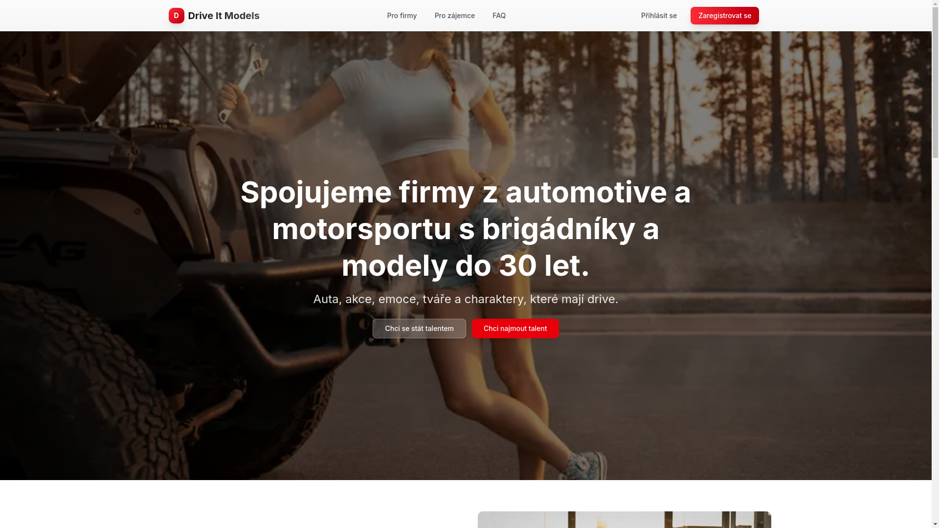 website screenshot of https://driveit-models.com/