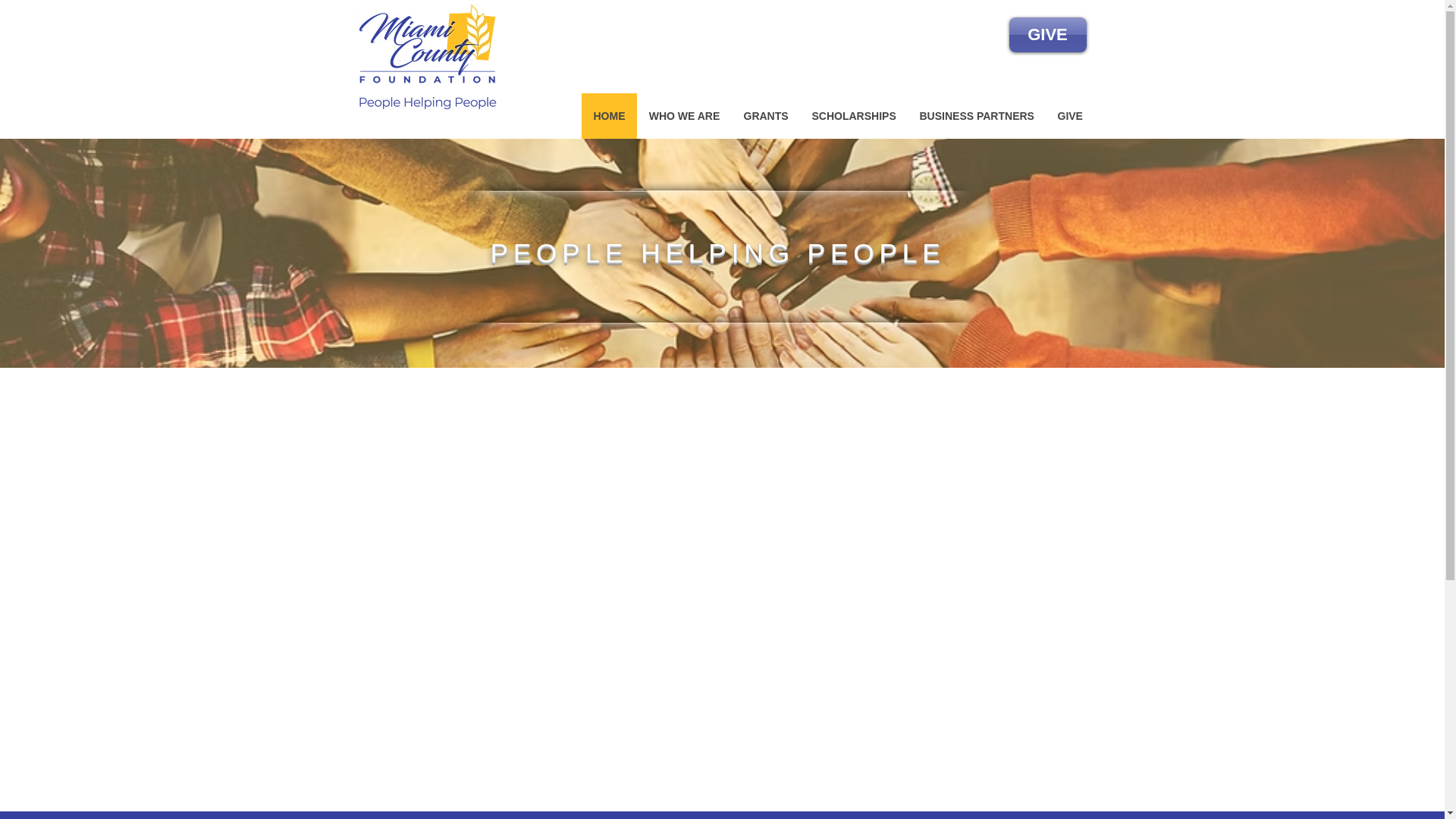 website screenshot of https://miamicountygives.org/