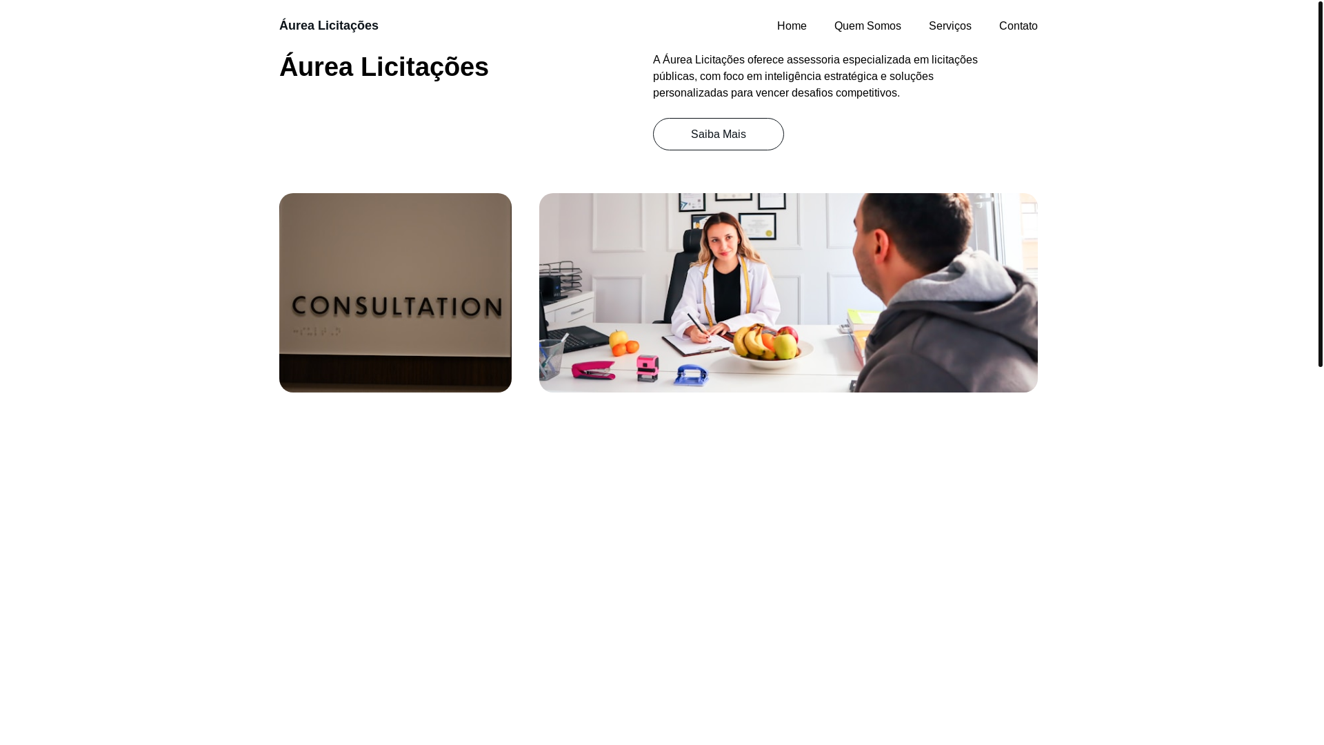 website screenshot of https://aurealicitacao.com.br/