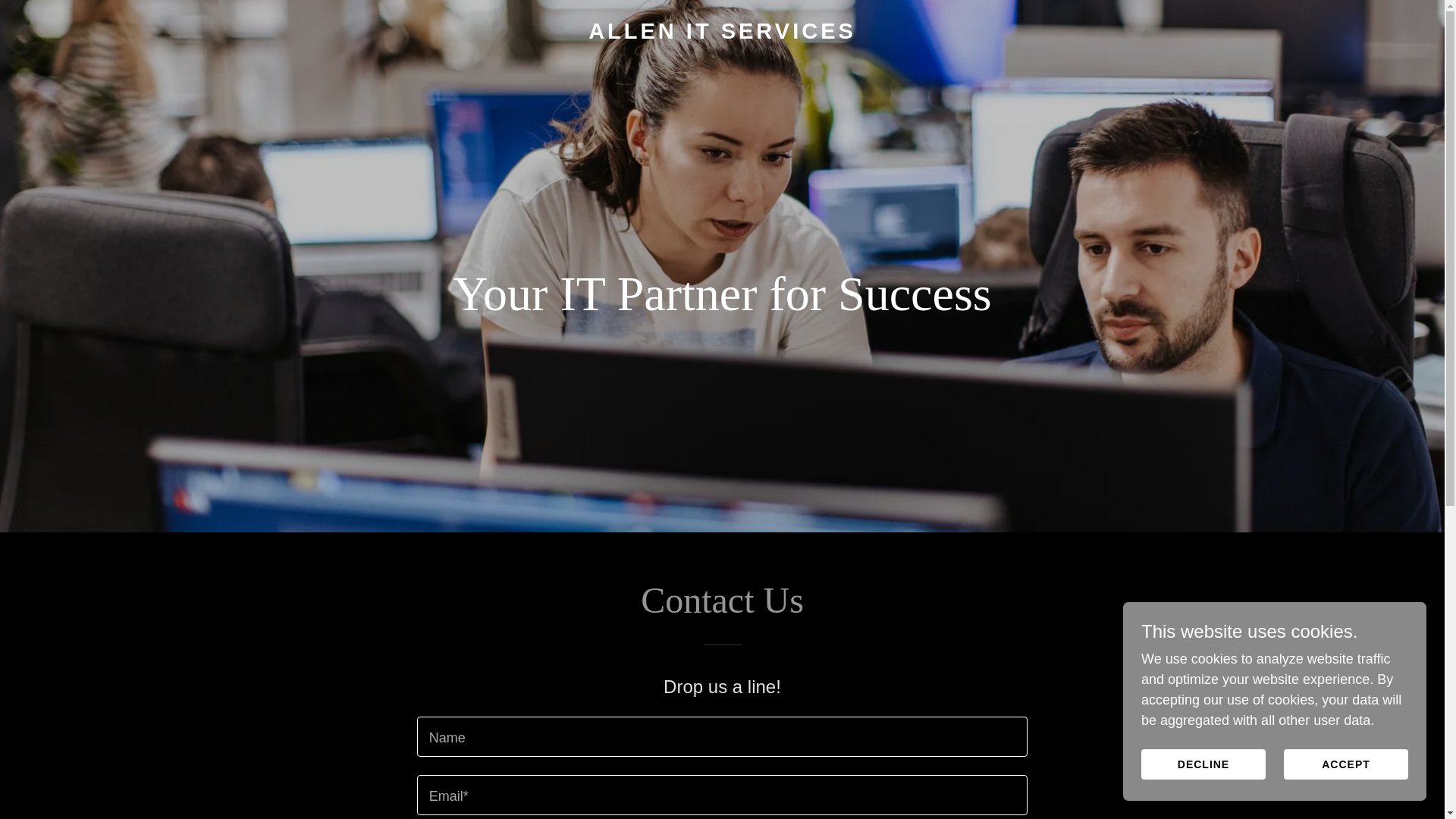 website screenshot of https://allenitservices.co.uk/