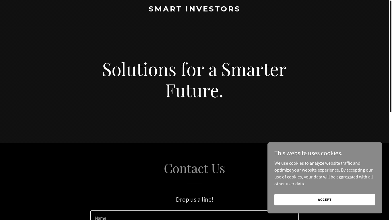 website screenshot of https://smrtinvestors.com/