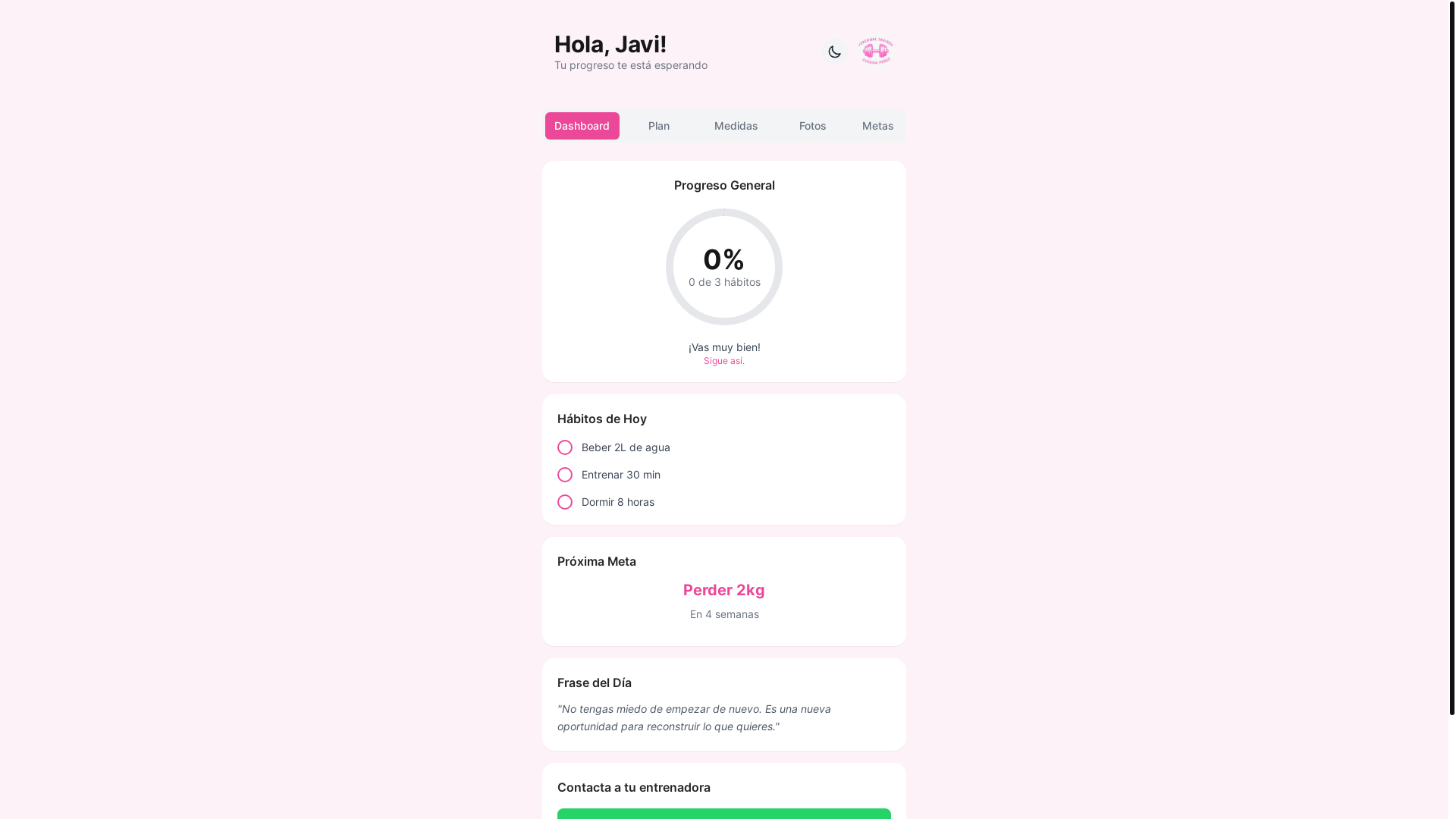 website screenshot of https://p1654personaltrainer.pages.dev/