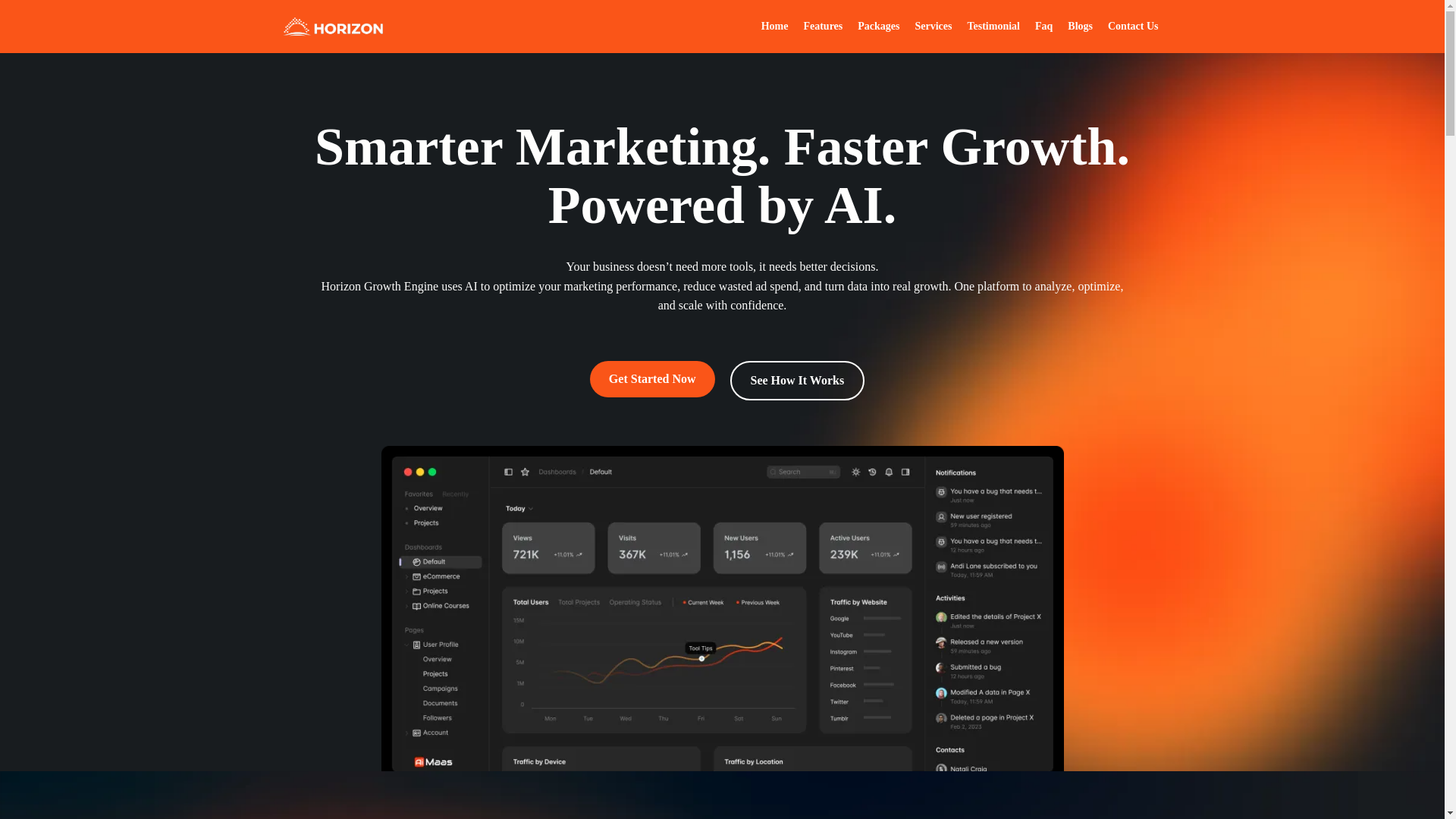 website screenshot of https://horizongrowthengine.com/