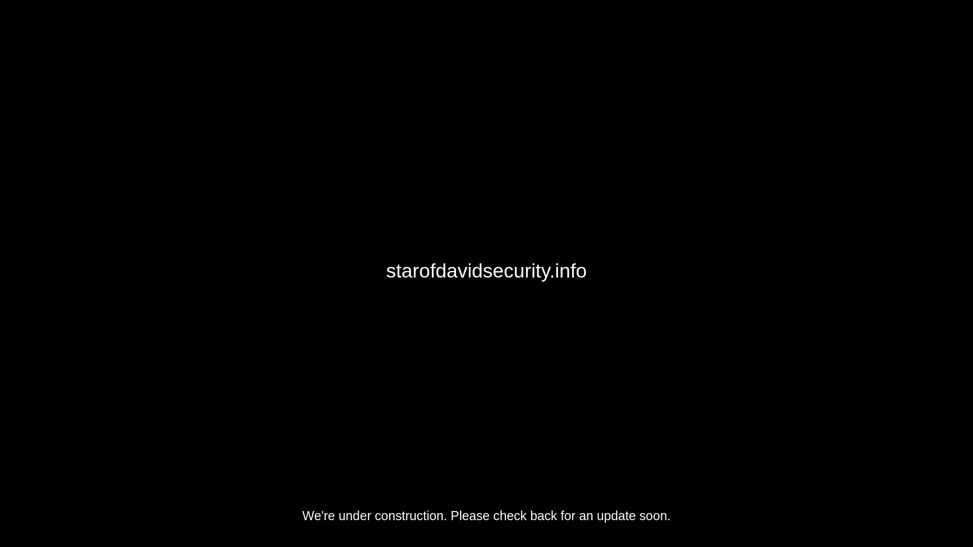 website screenshot of https://starofdavidsecurity.info/