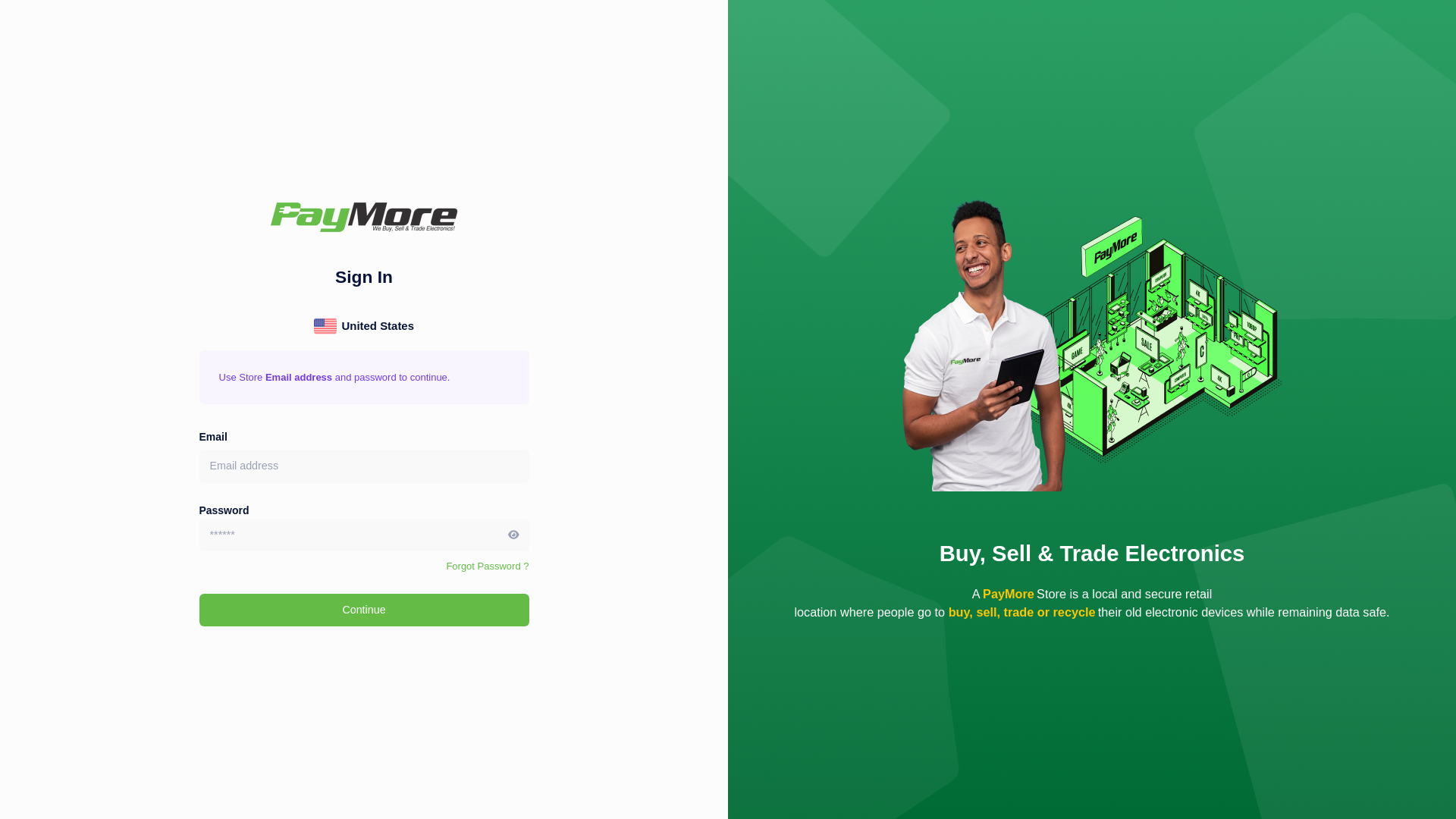 website screenshot of https://paymore-pos-uat-frontend-us.pages.dev/