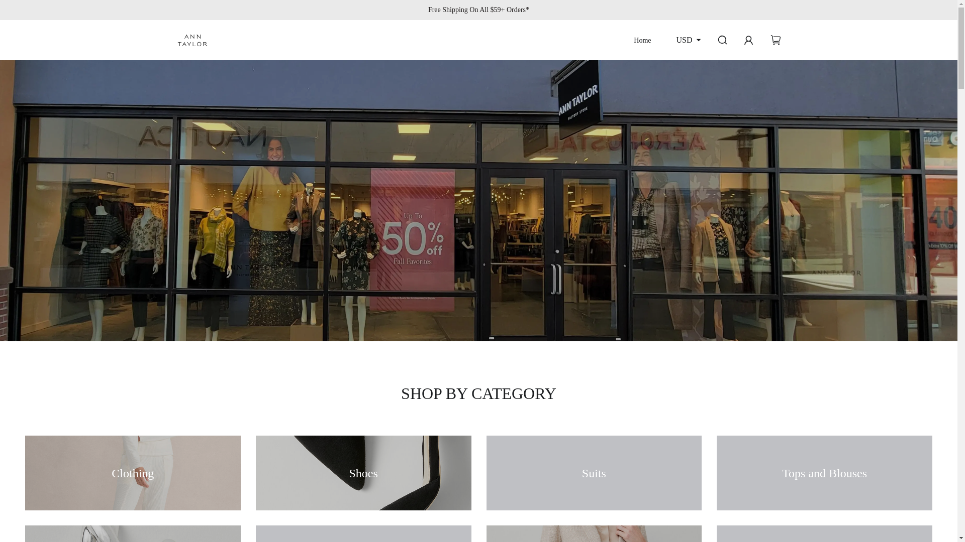 website screenshot of https://anntaylorsaleclearance.com/
