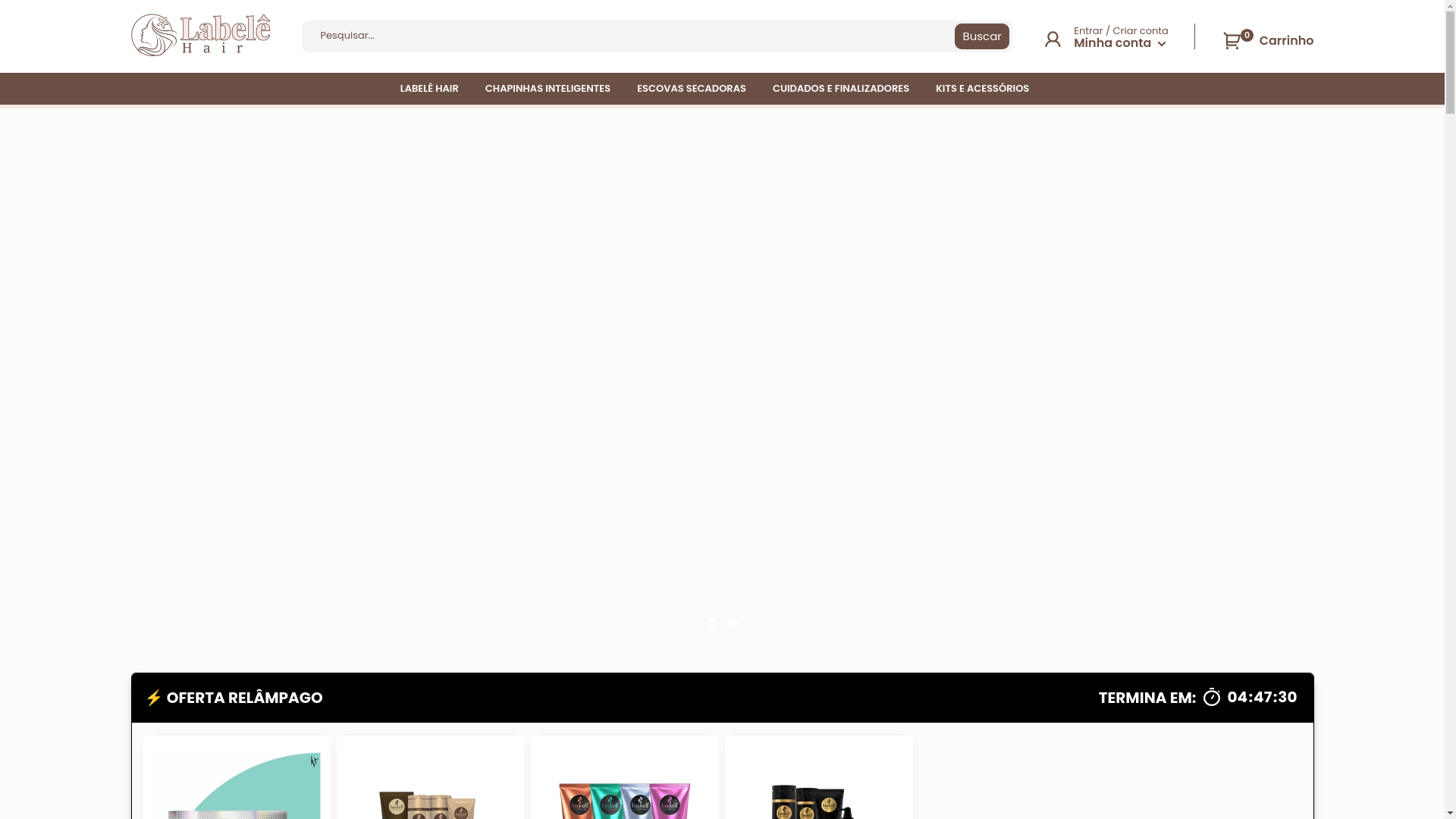 website screenshot of https://labelehair.com.br/
