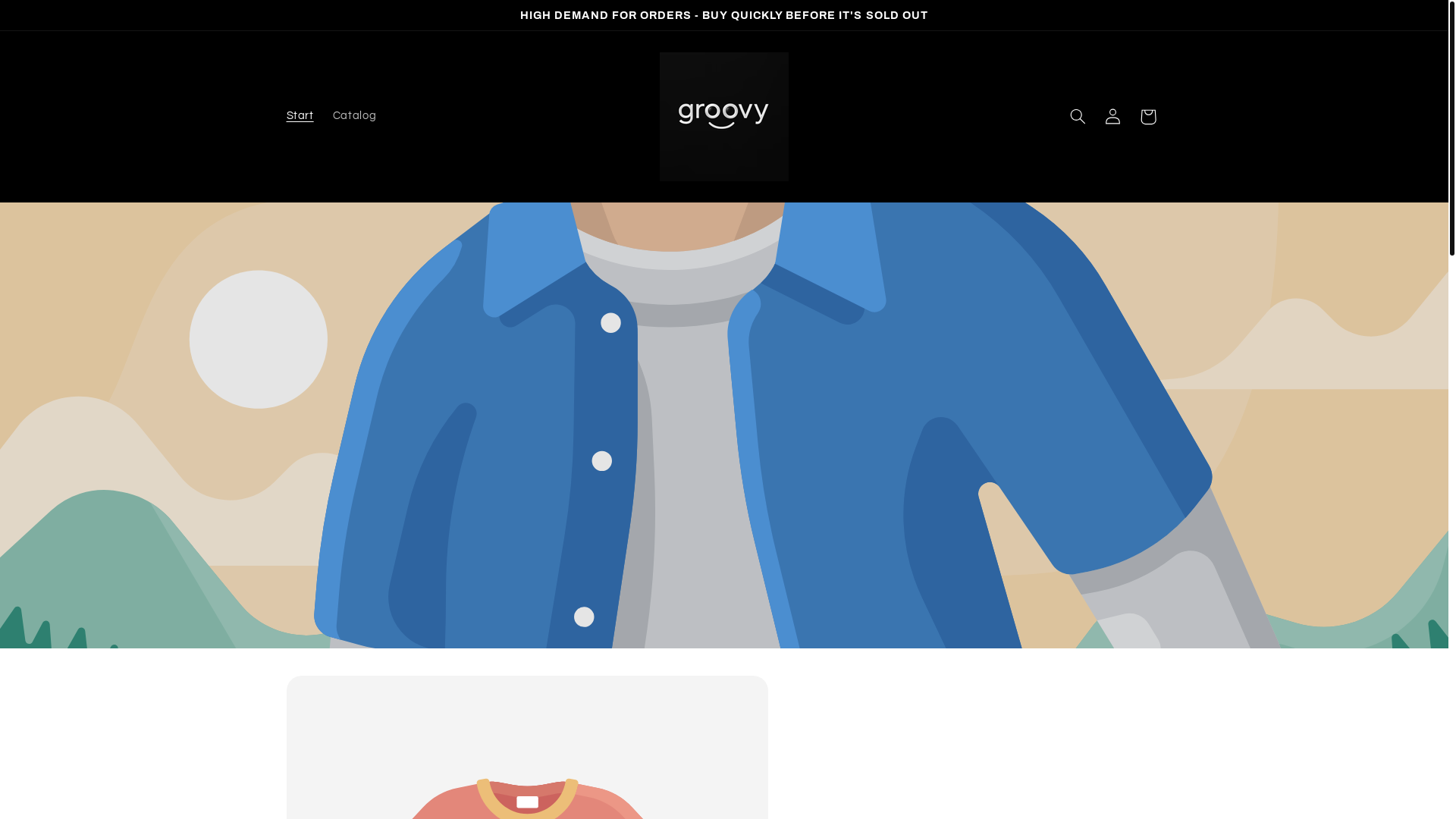 website screenshot of https://itsgroovymarket.com/