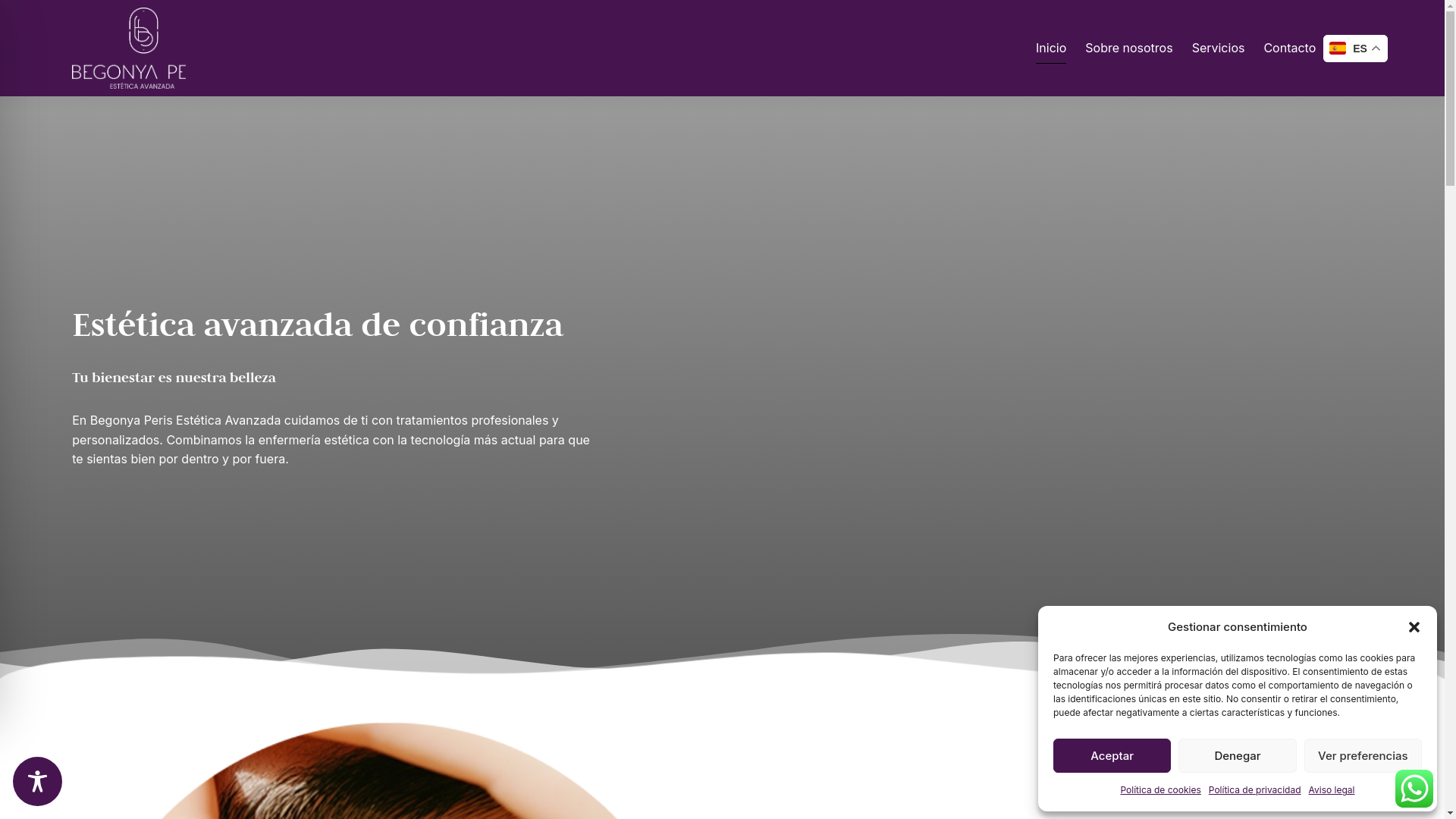 website screenshot of https://perisesteticaavanzada.es/