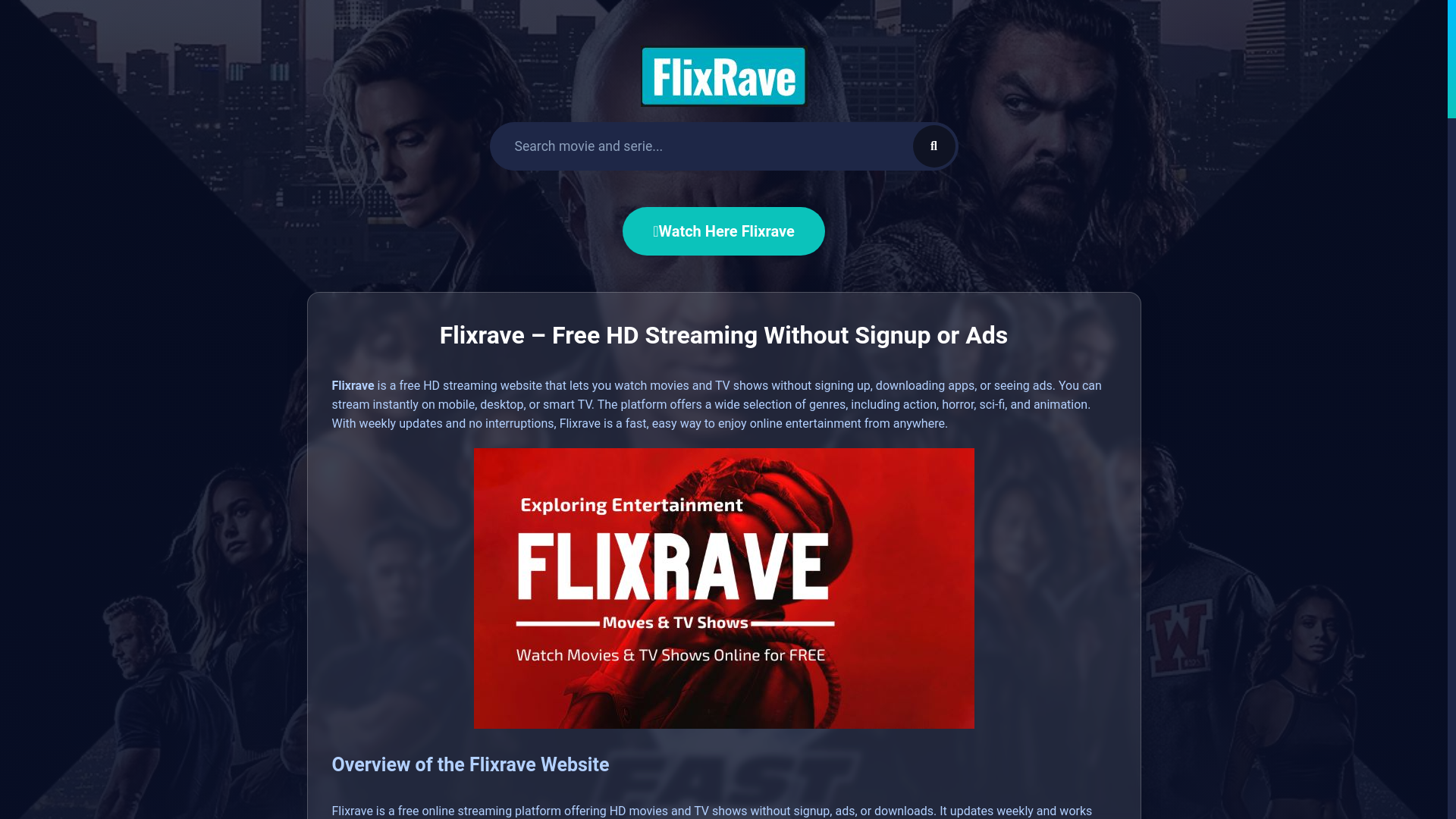 website screenshot of https://flixrave-top.pages.dev/