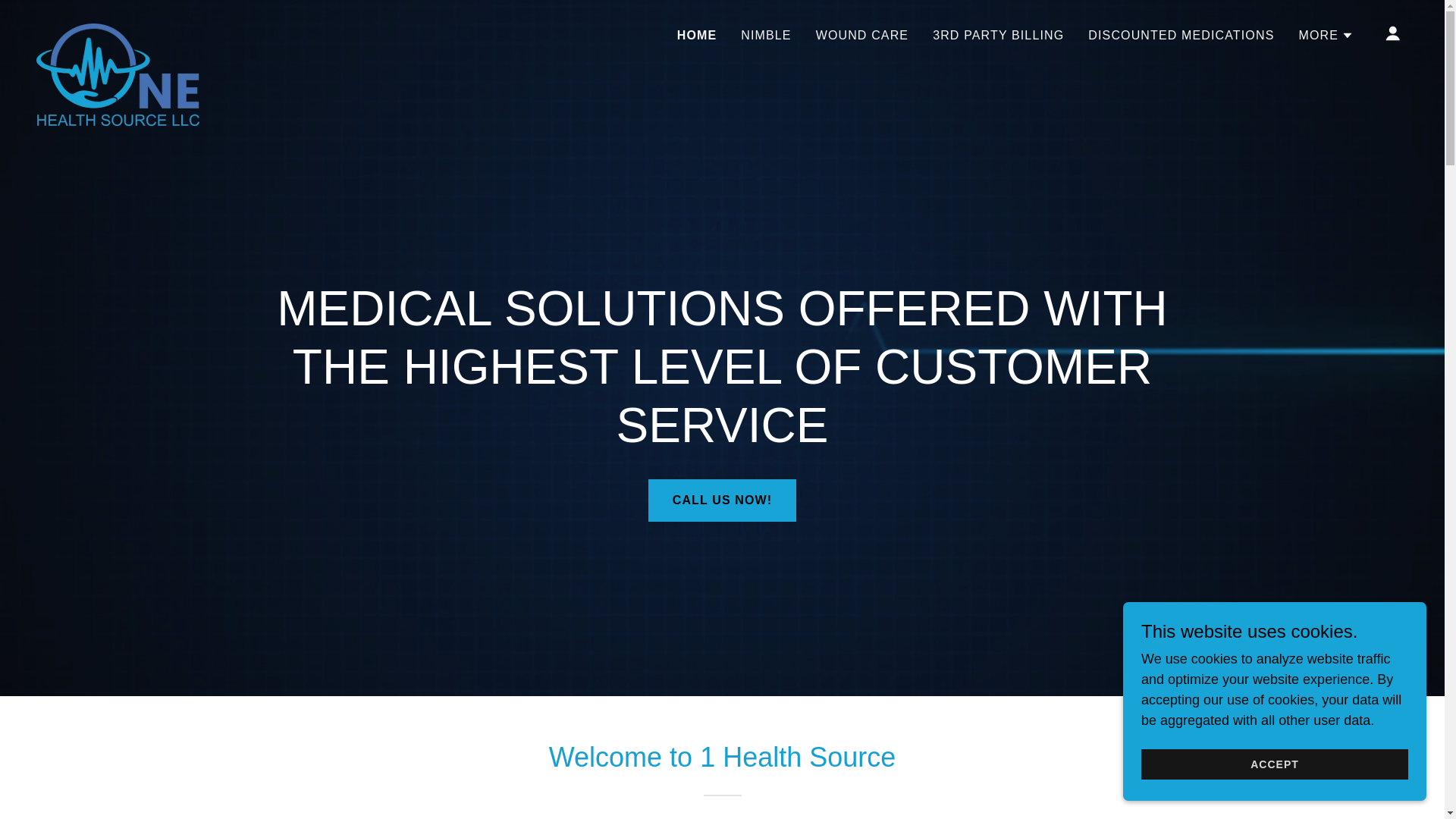 website screenshot of https://go1healthsource.com/