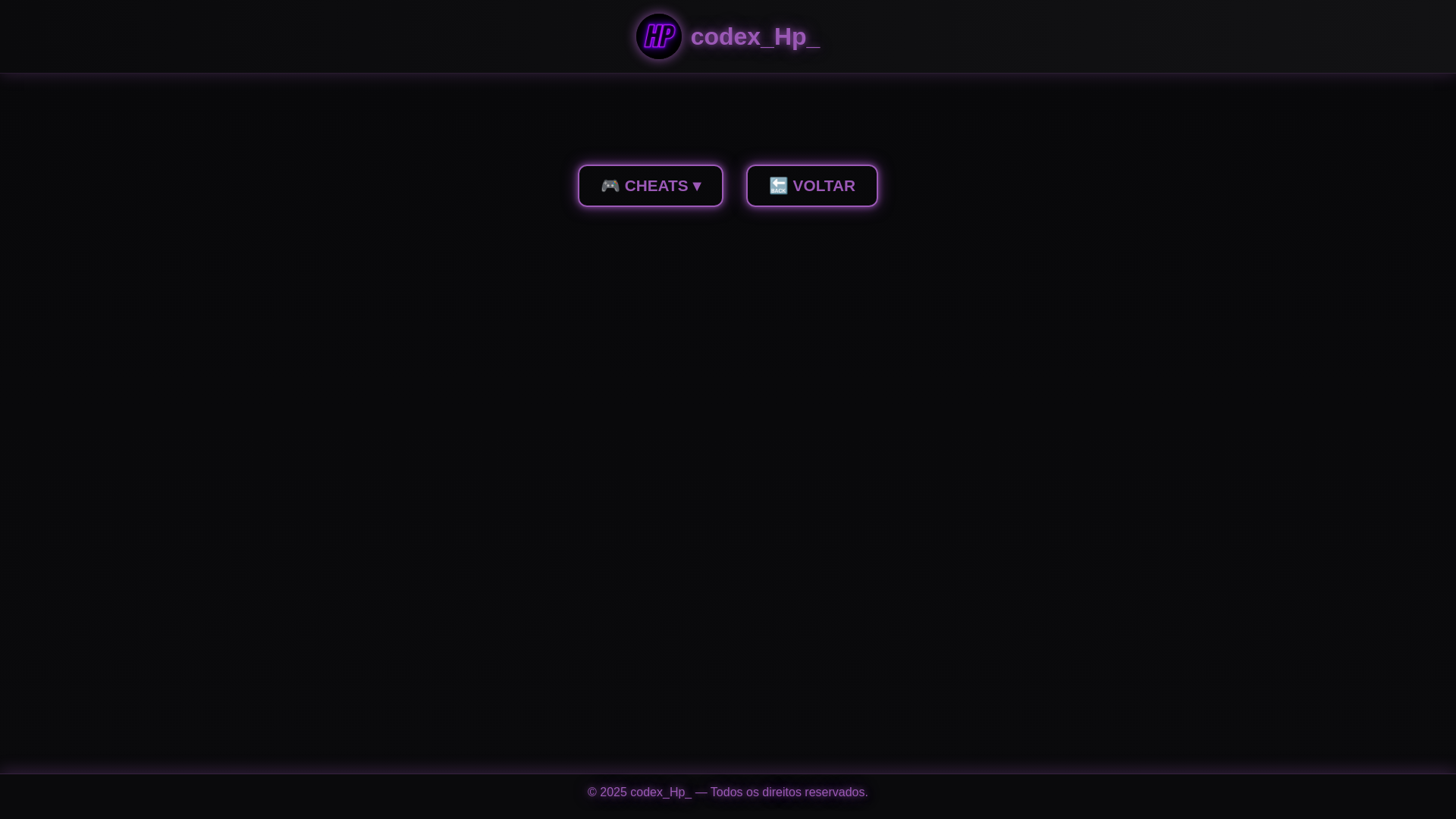 website screenshot of https://cheatscodex.pages.dev/