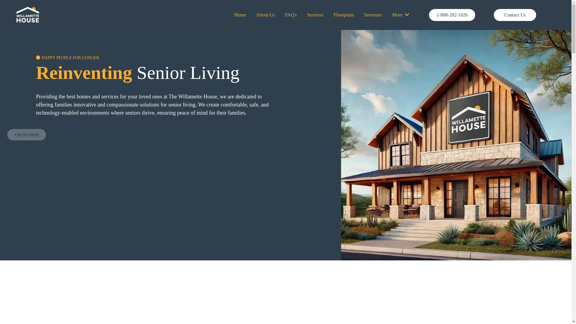 website screenshot of https://willamettehouse.org/