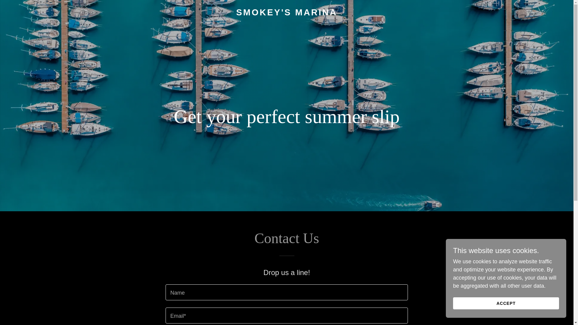 website screenshot of https://smokeysmarina.com/