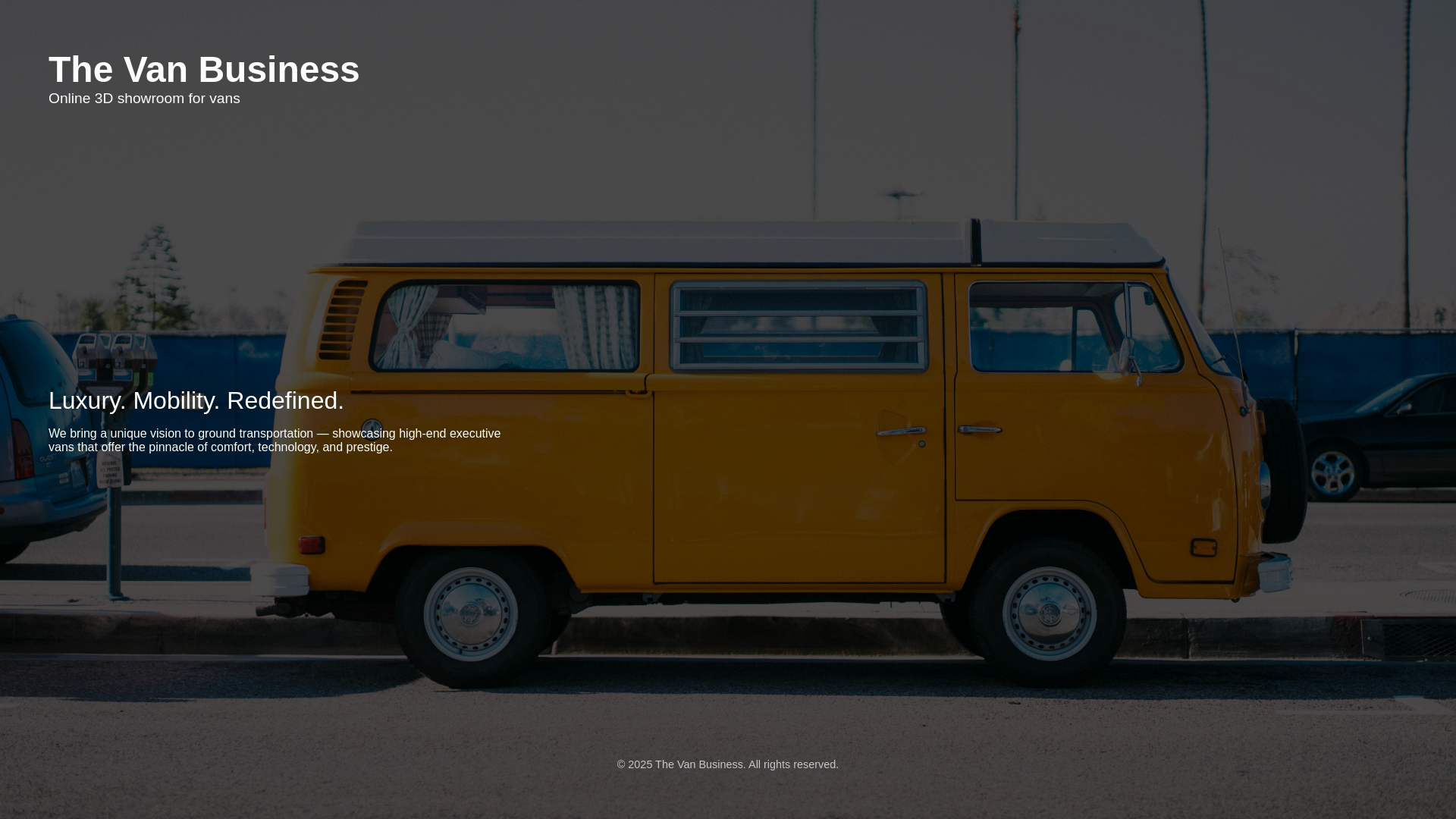 website screenshot of https://thevanbusiness.com/
