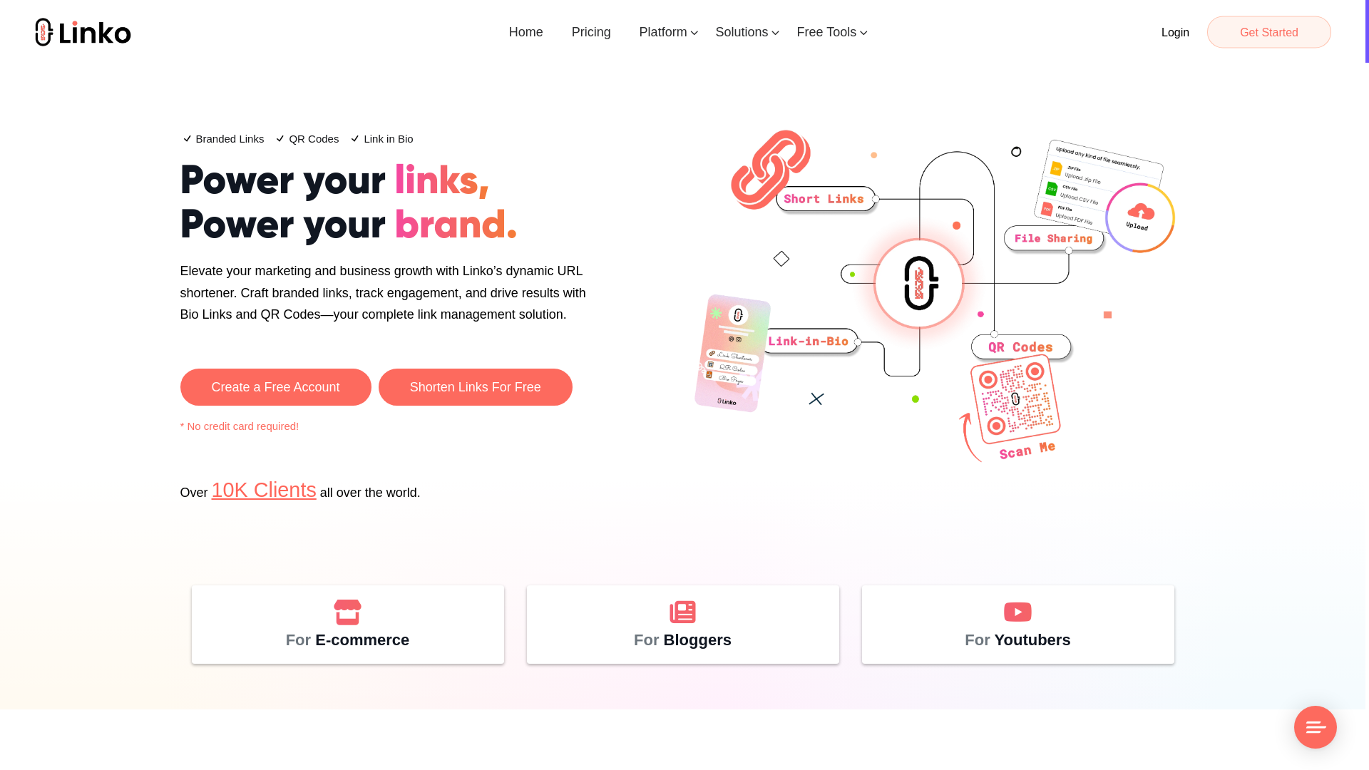 website screenshot of https://onlylinks.cc/